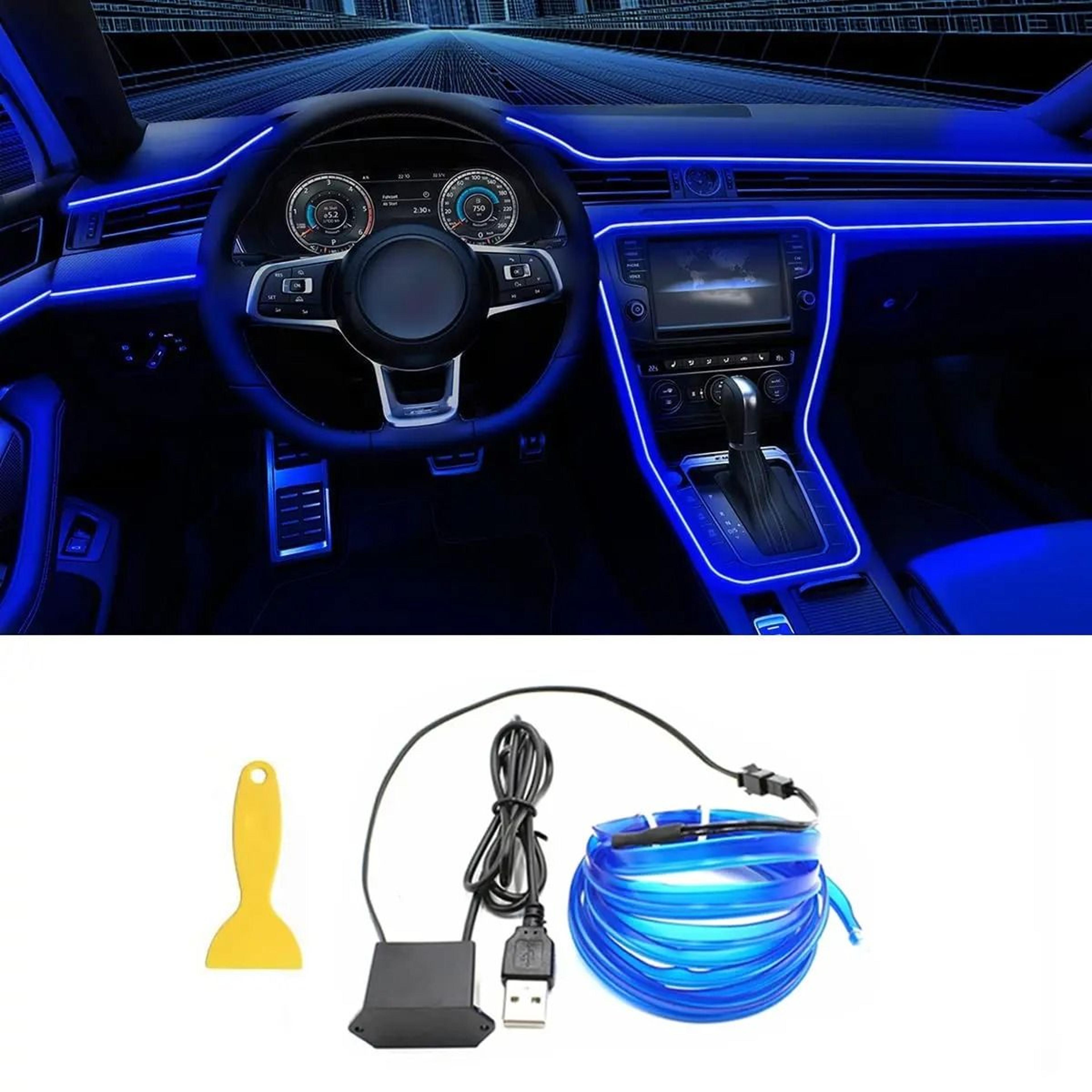5M Car Interior LED Strip Light Neon Ambient USB Light 0