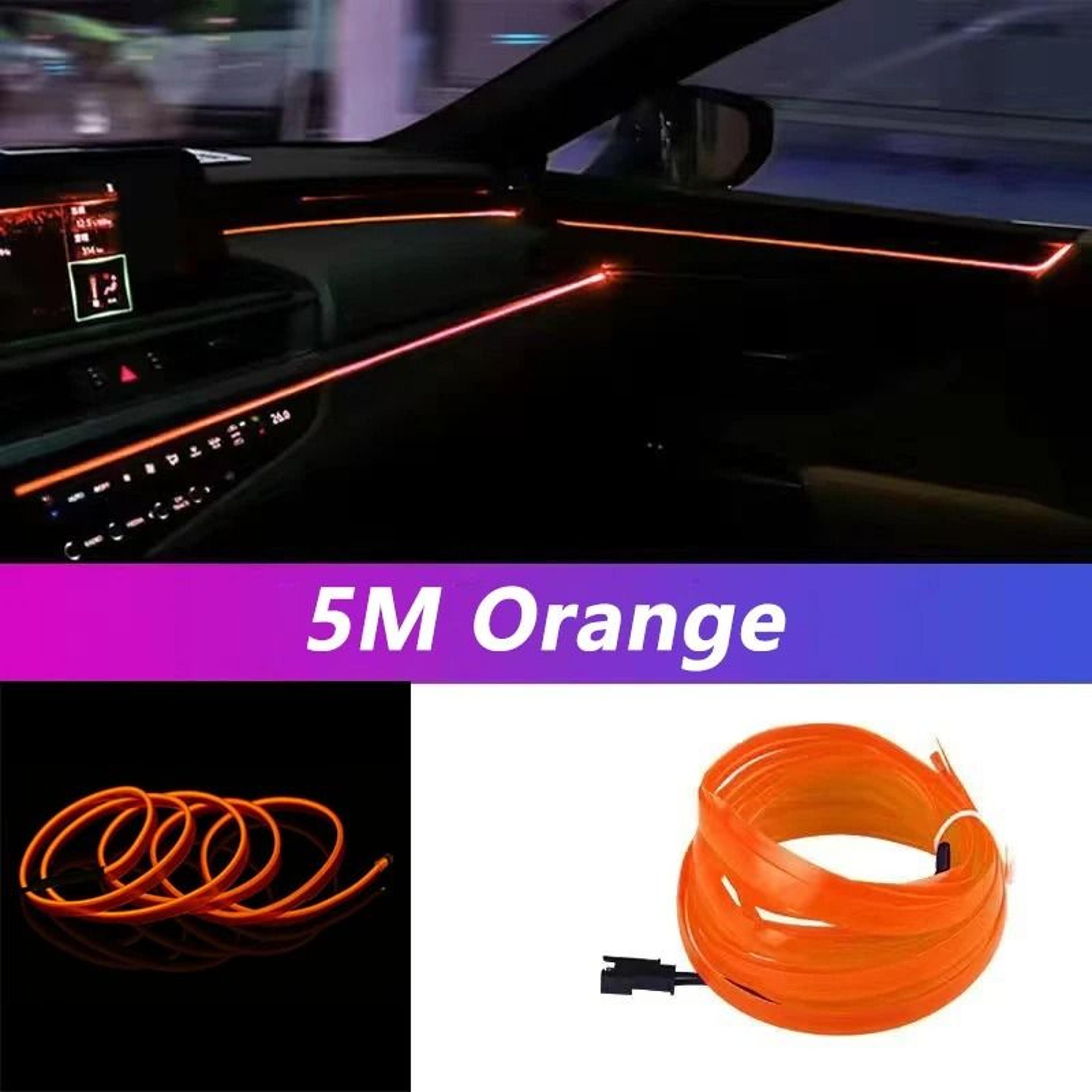 5M Car Interior LED Strip Light Neon Ambient USB Light 10
