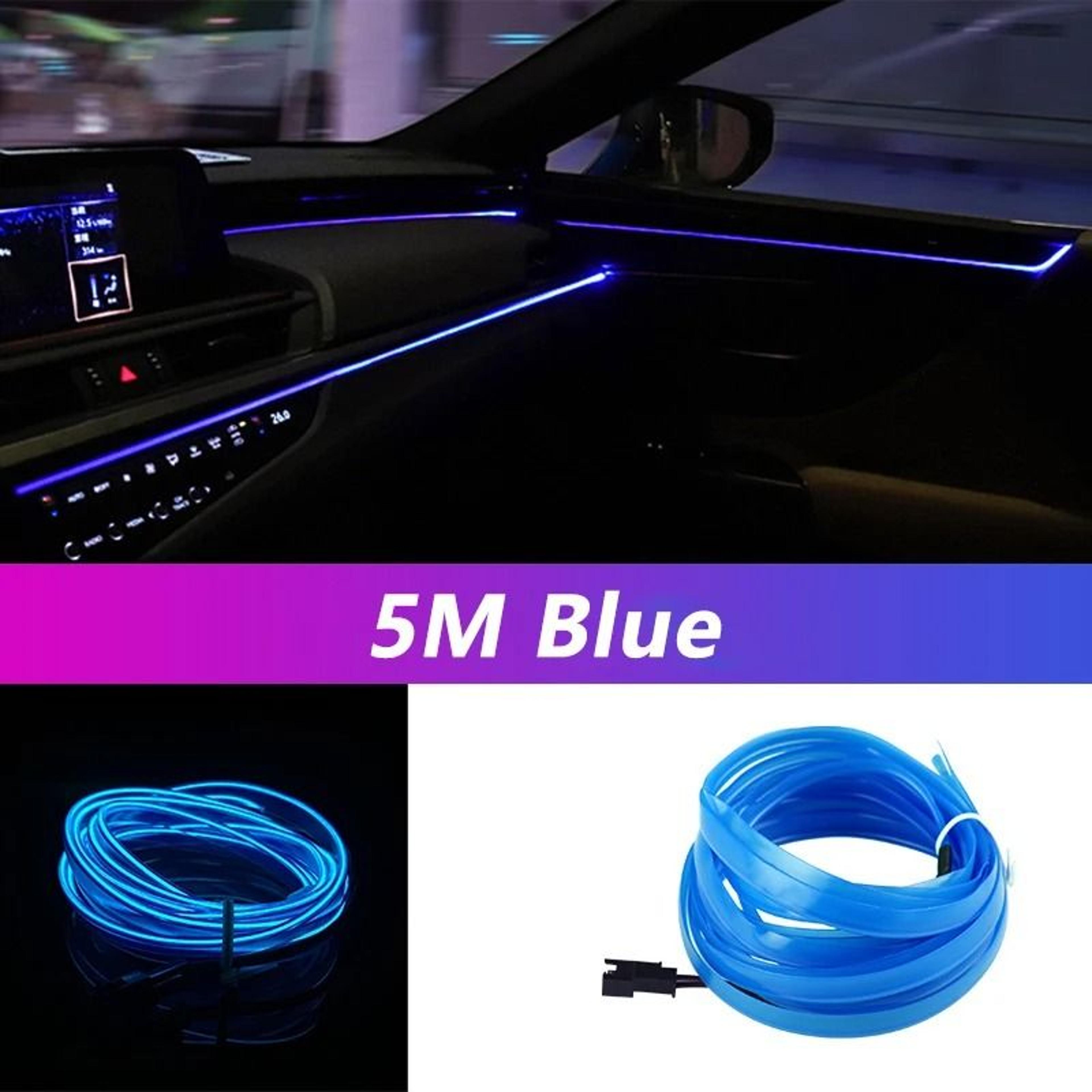 5M Car Interior LED Strip Light Neon Ambient USB Light 12