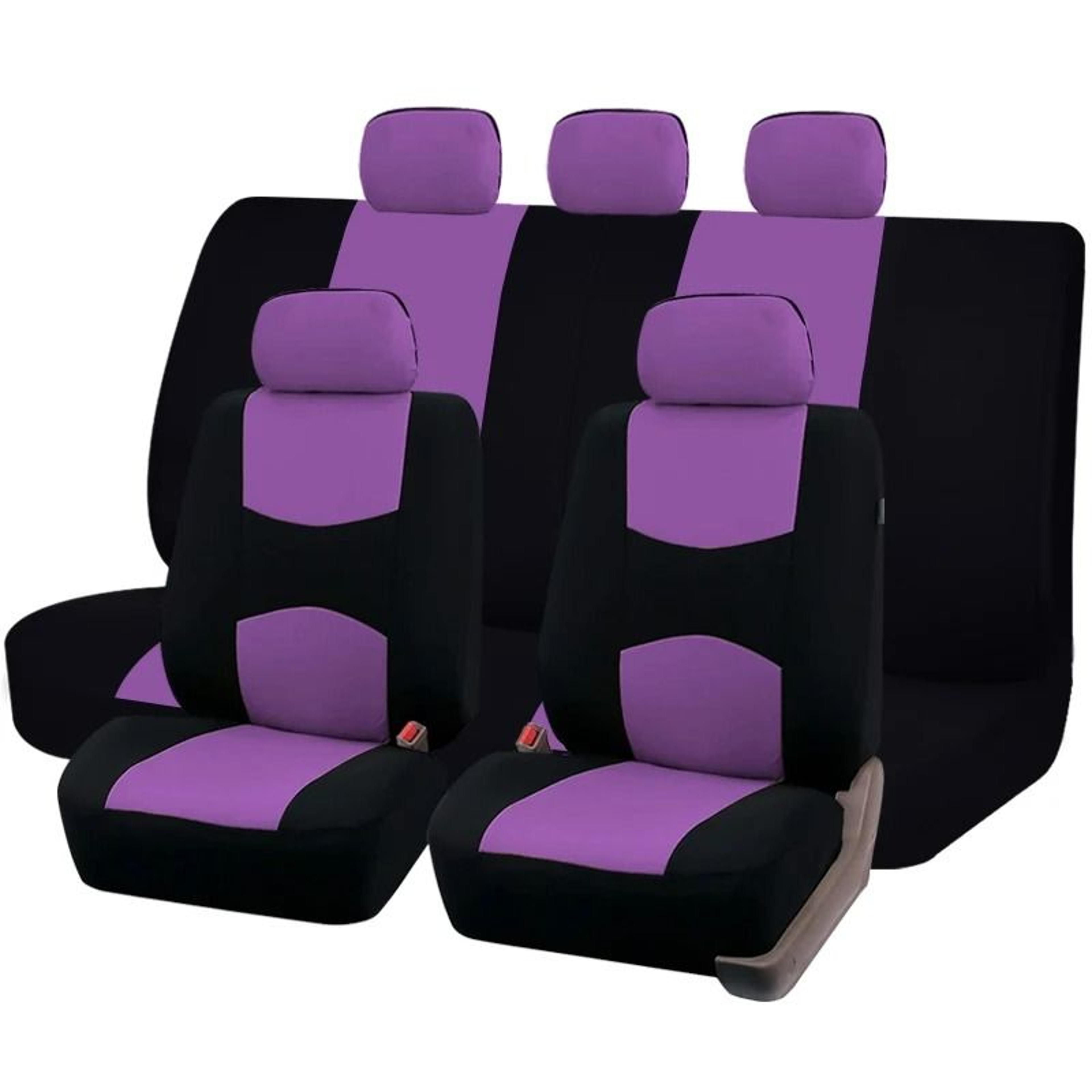 Plain Fabric Bicolor Universal Car Seat Cover Set 12