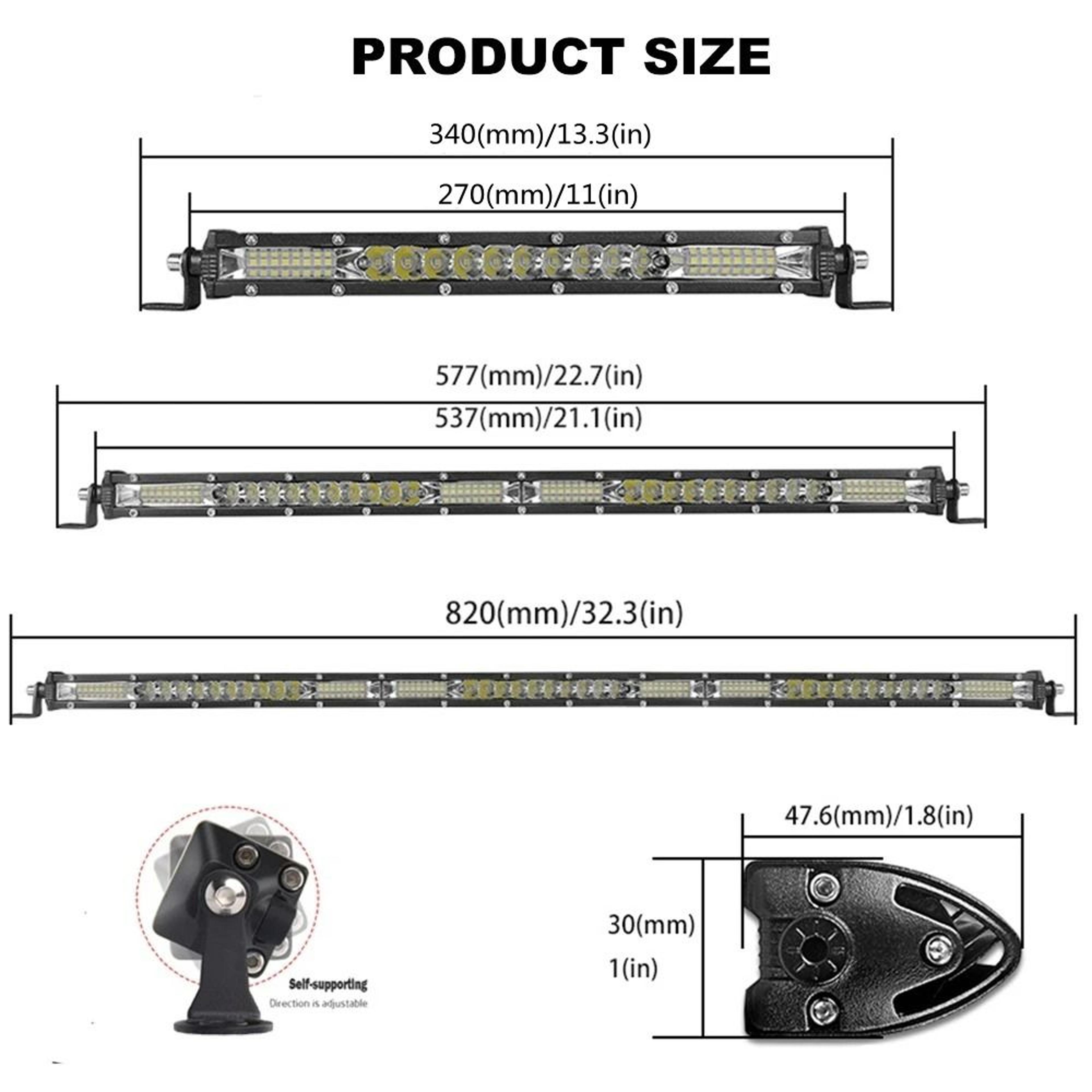 Slim Spot Flood LED Light Bar 12V  24V OffRoad Work Lamp 2