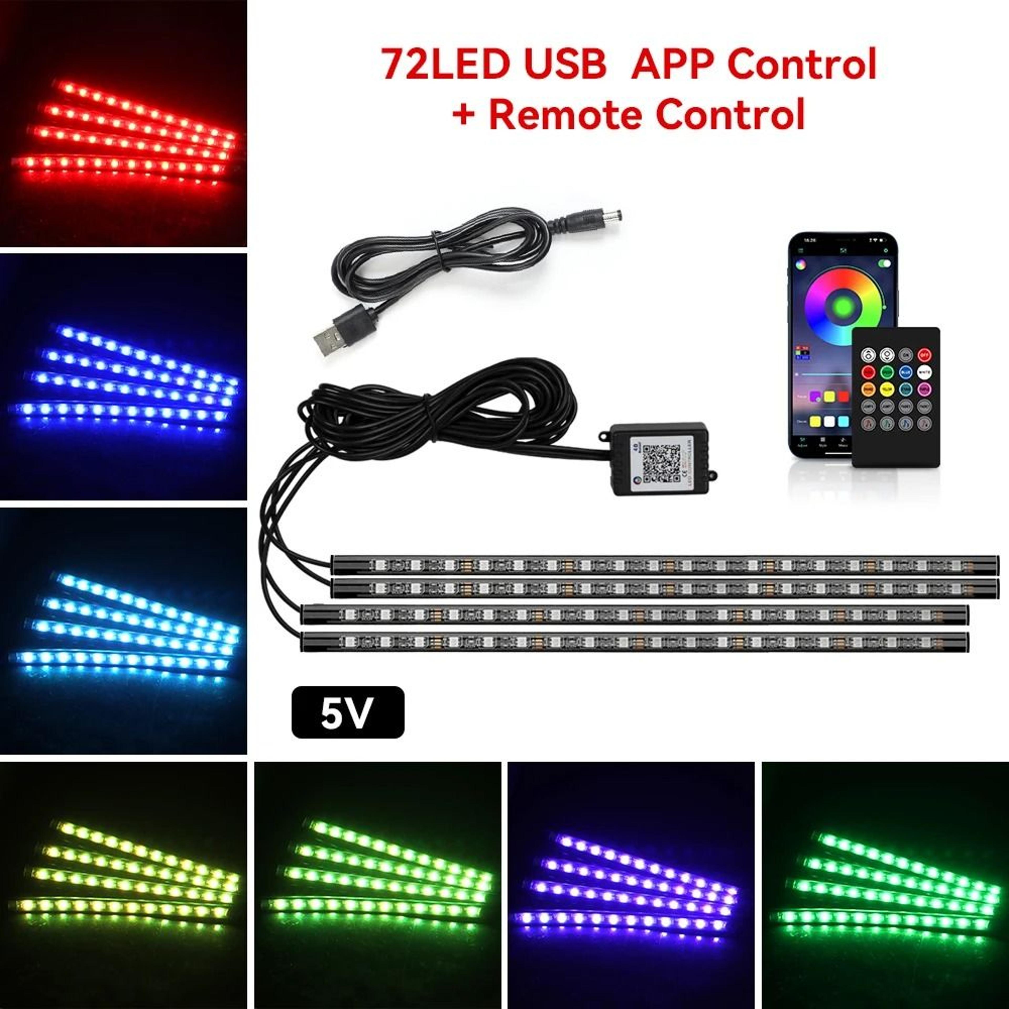 RGB Car Interior Ambient LED Light Strip 2345m 20