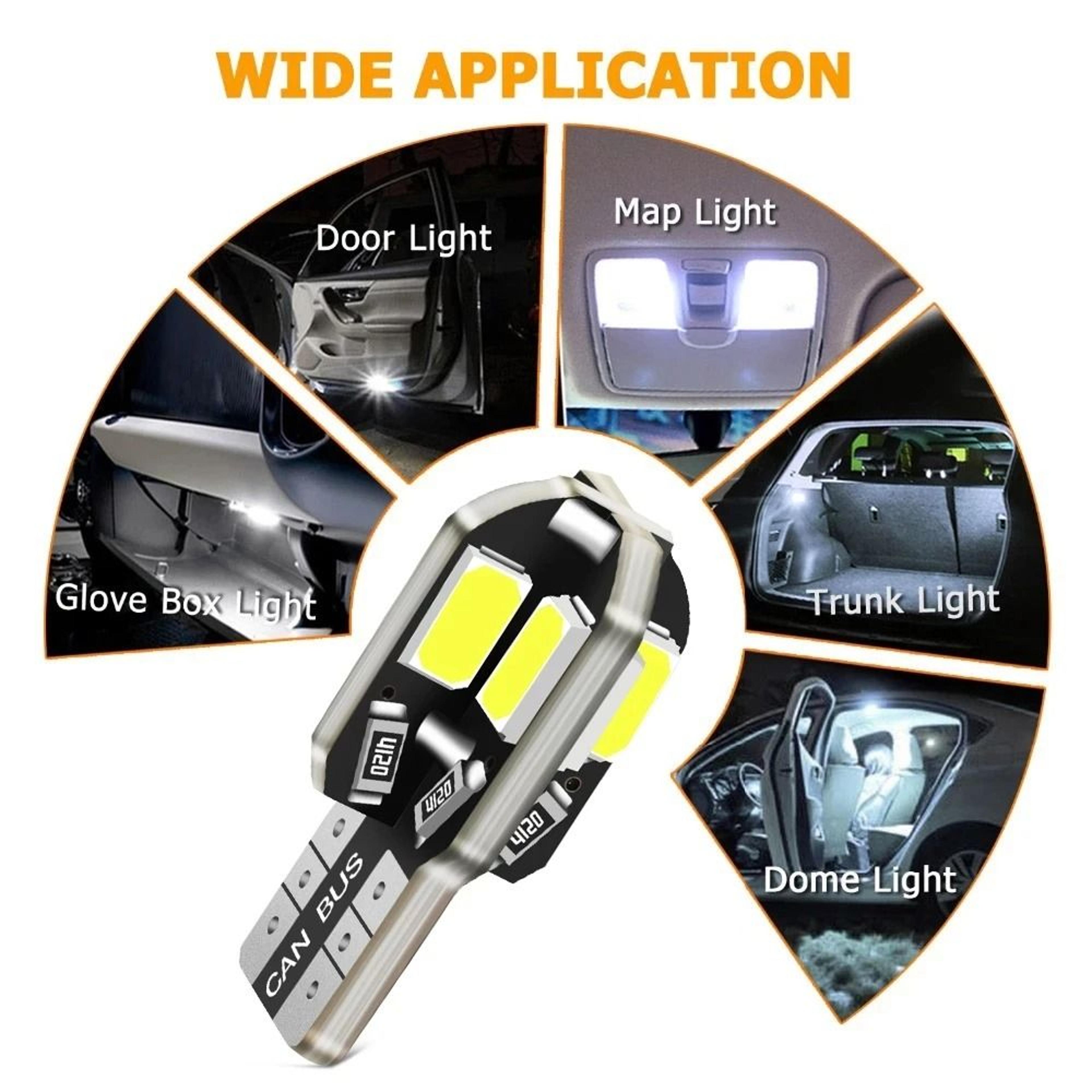 T10 LED Car Bulbs Canbus 5730 8SMD 12V For Interior And Signal Lighting 4