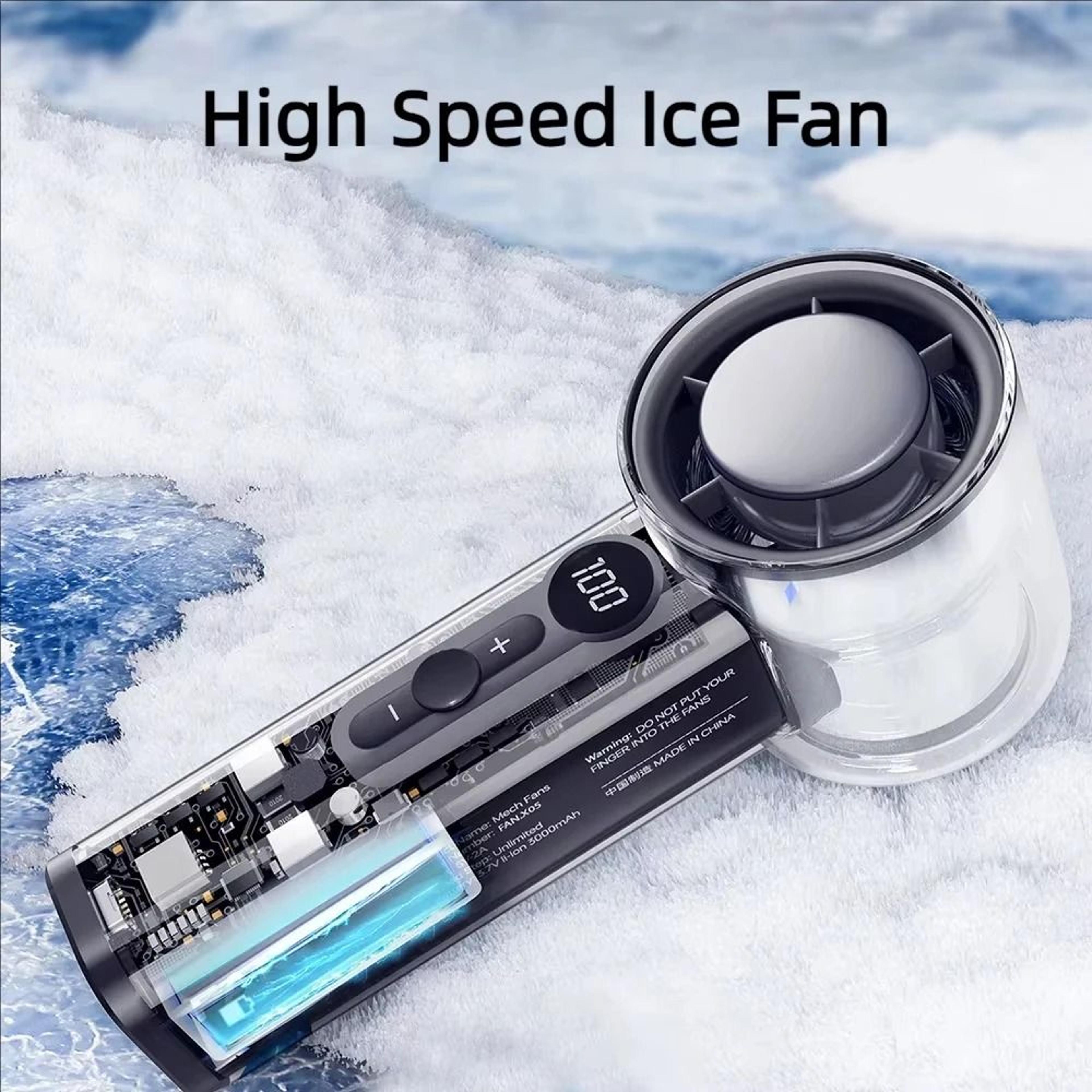 Portable Semiconductor Refrigeration Handheld Fan With Rechargeable Battery 5
