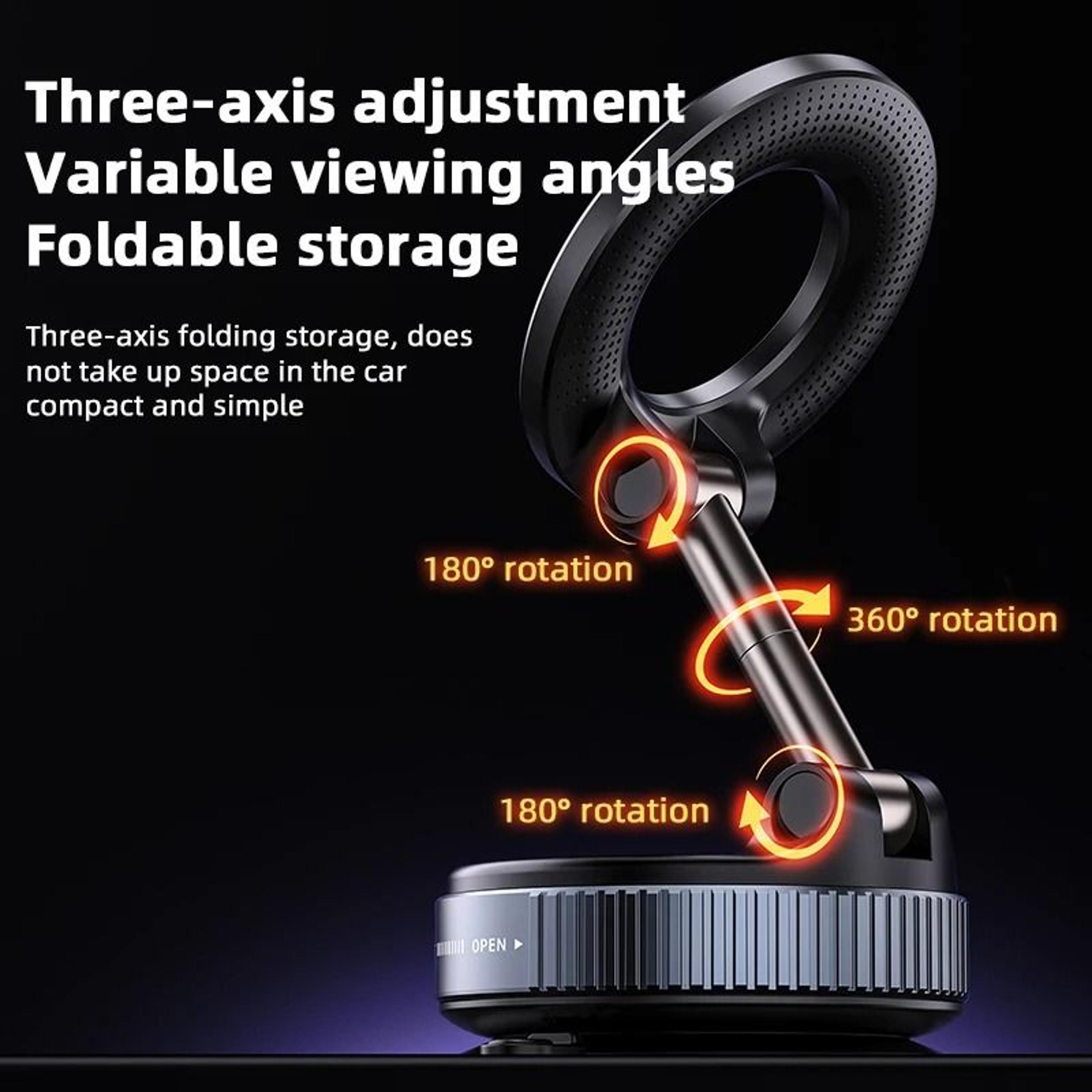 Magnetic Phone Holder With Three Axis Rotation For Adjustable Hands Free Use 3