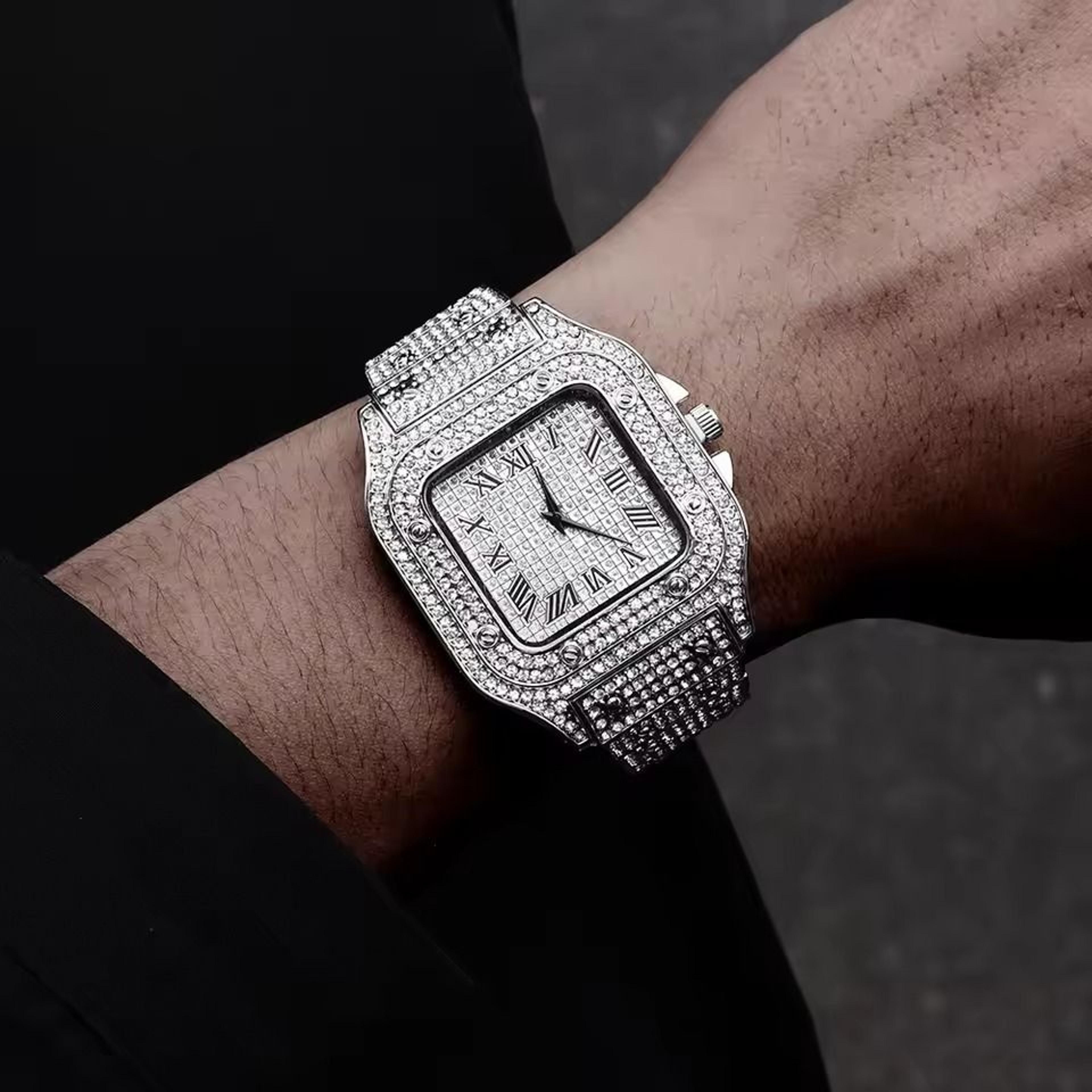 Luxury Business Steel Strap Roman Scale Quartz Watch For Men 4