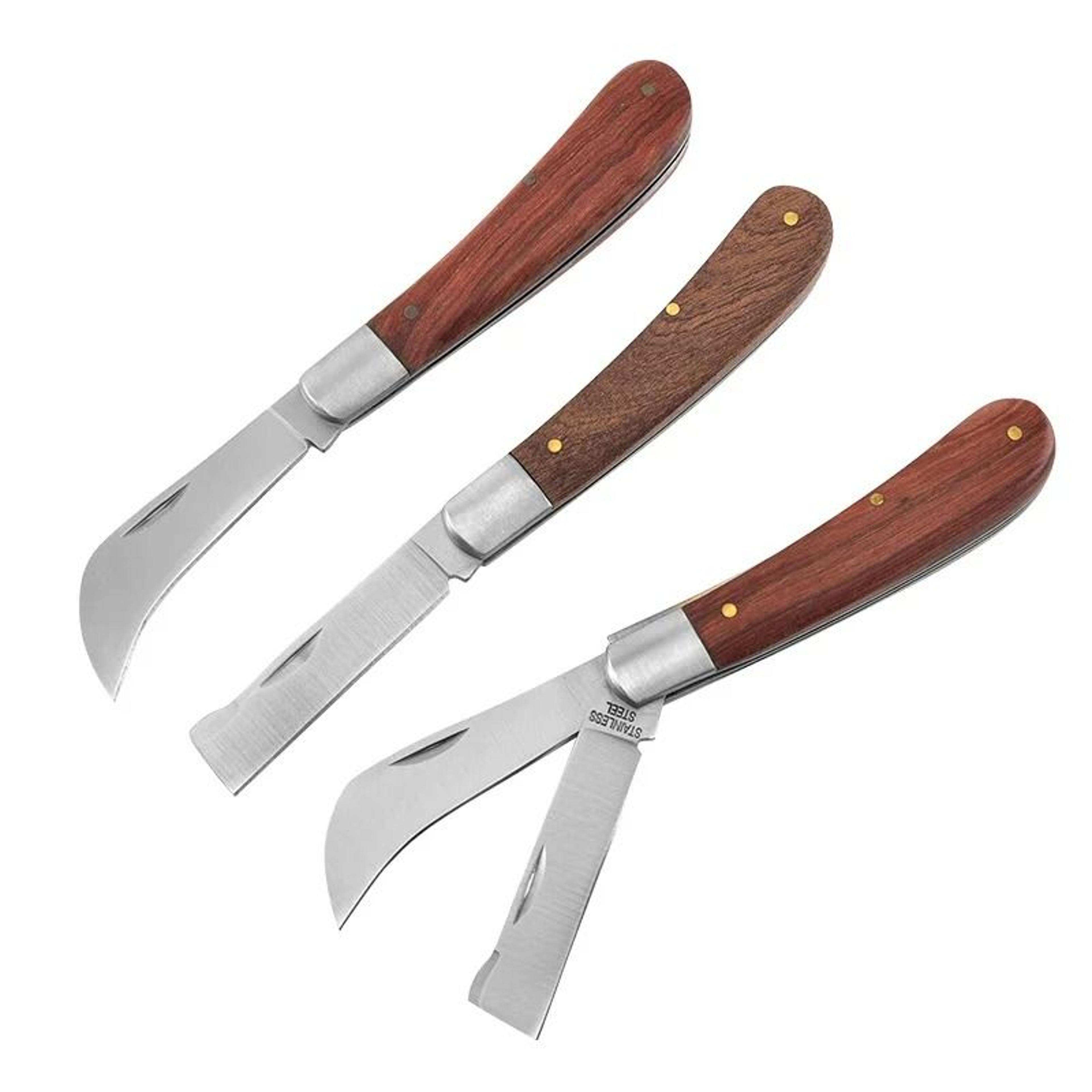 Folding Grafting Knife Garden Pruning Tool With Wooden Handle 1