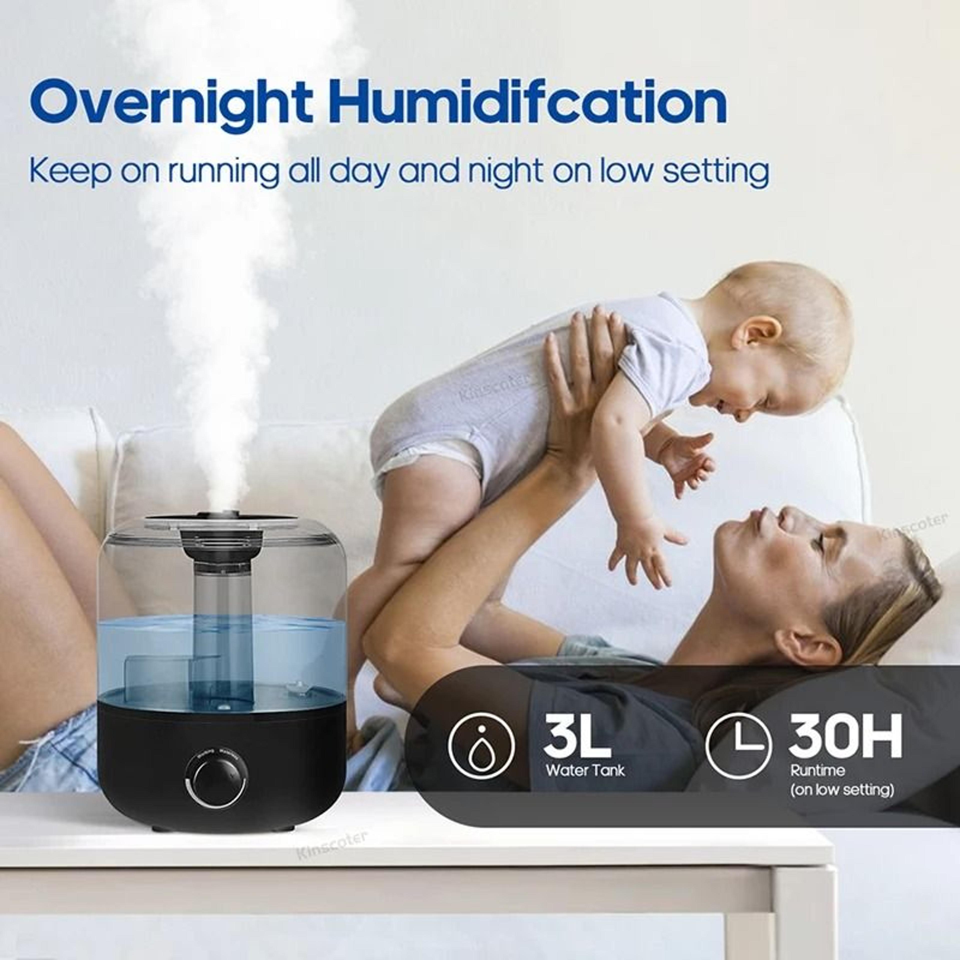 KINSCOTER Large Capacity 3L Home Air Humidifier With Plant Mist And Remote Control 1