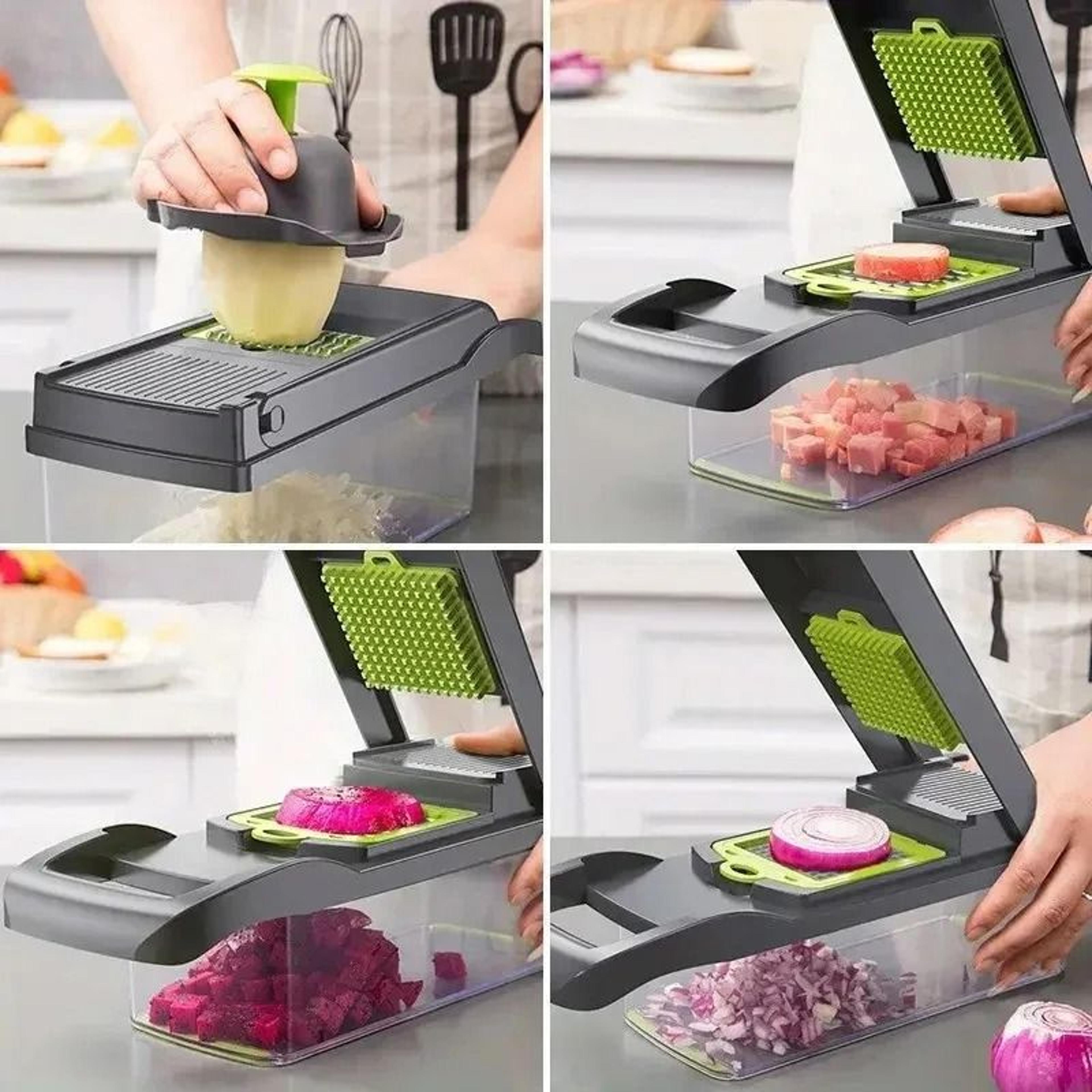 16 In 1 Multifunctional Vegetable Chopper Handle Food Cutter Onion Tomato Carrot Grater Kitchen Too 2