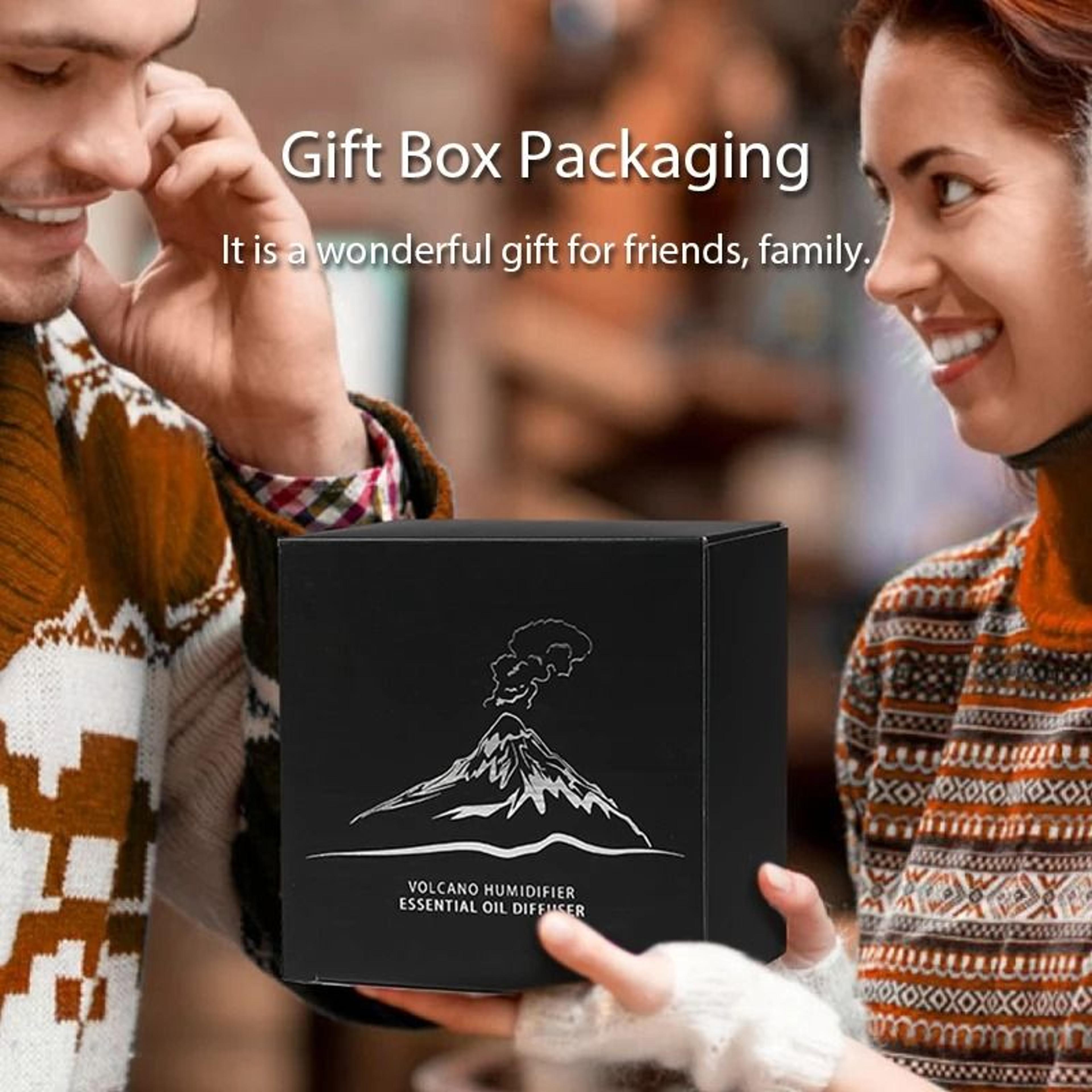 Kinscoter Volcanic Aroma Diffuser 130ml USB Portable Air Humidifier With Color Flame Night Light 4