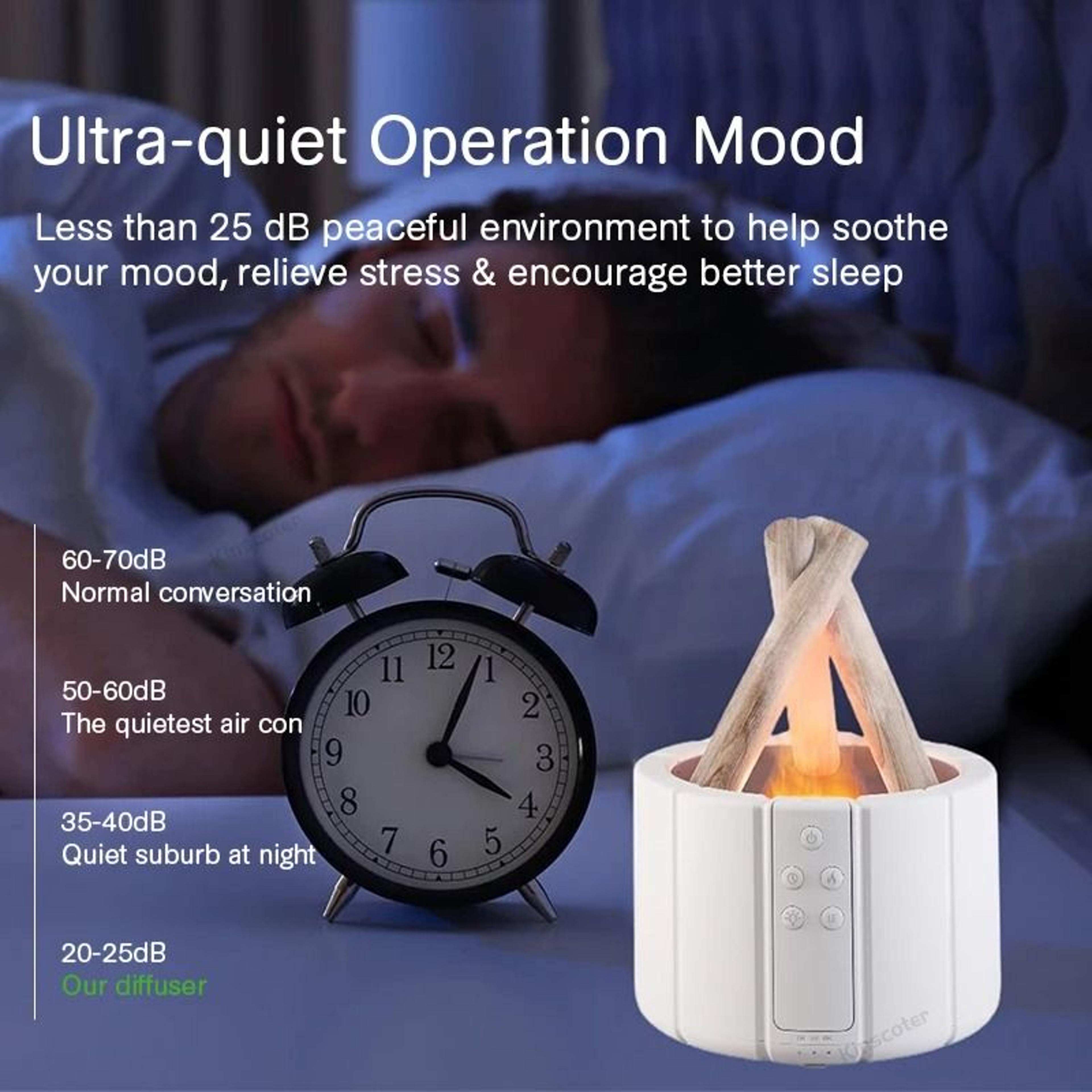 Kinscoter Simulated Flame Aroma Diffuser Bonfire Air Humidifier Ultrasonic Cool Mist Maker With LED 2