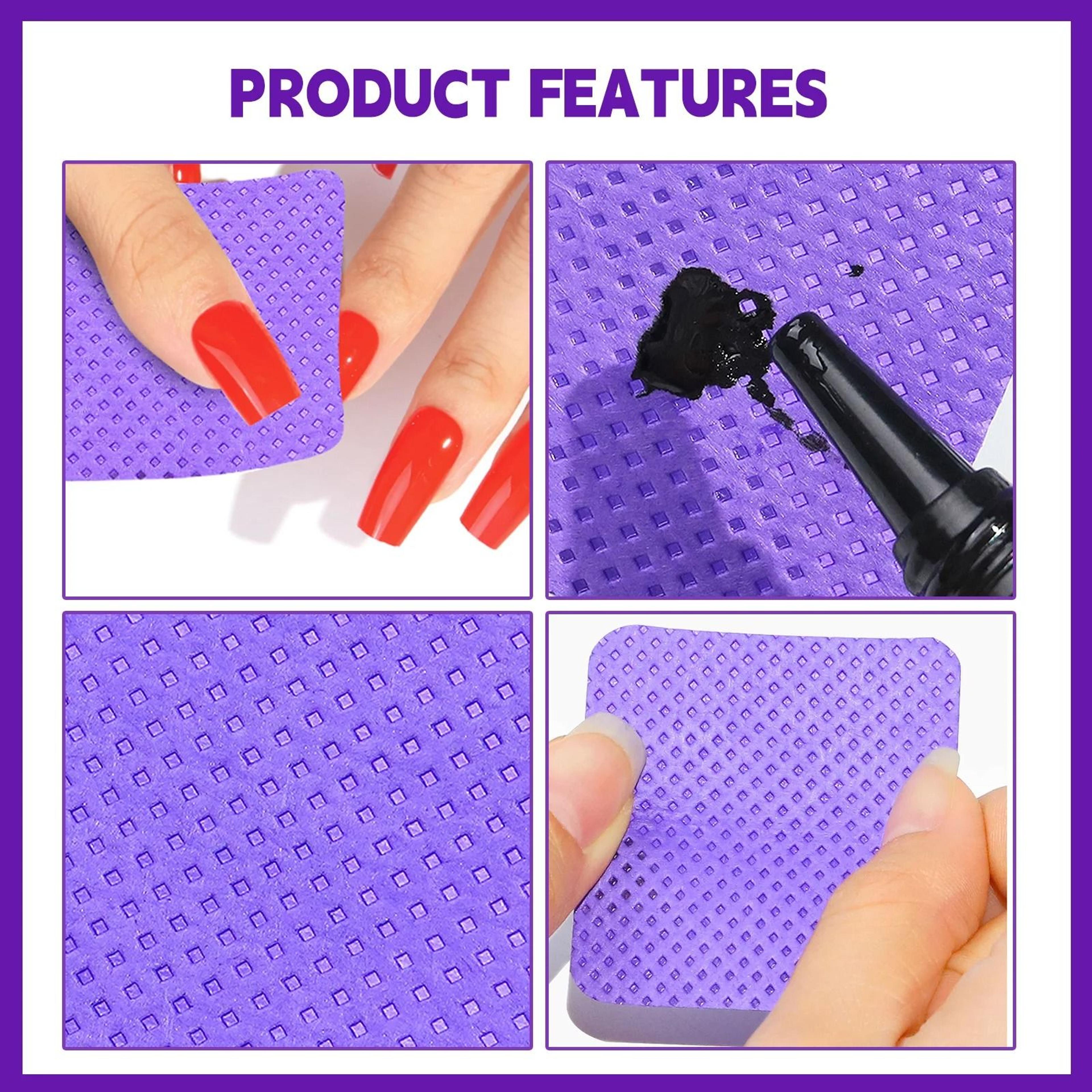 Lint Free Nail Polish Remover Cotton Wipes UV Gel Cleaner Pads For Manicure And Nail Art 3