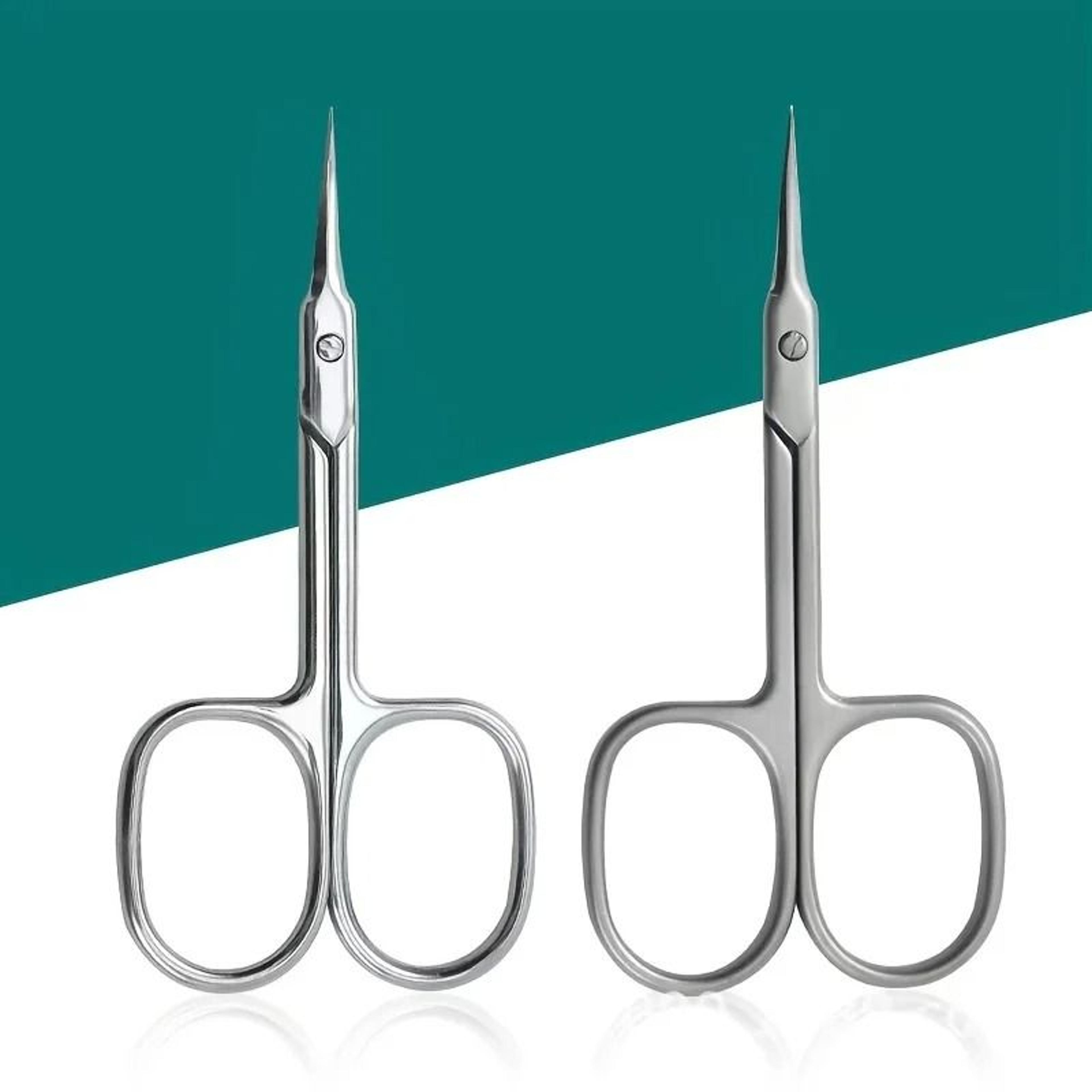 Stainless Steel Curved Tip Thin Blade Cuticle Scissors And Trimmer Manicure Tool 2