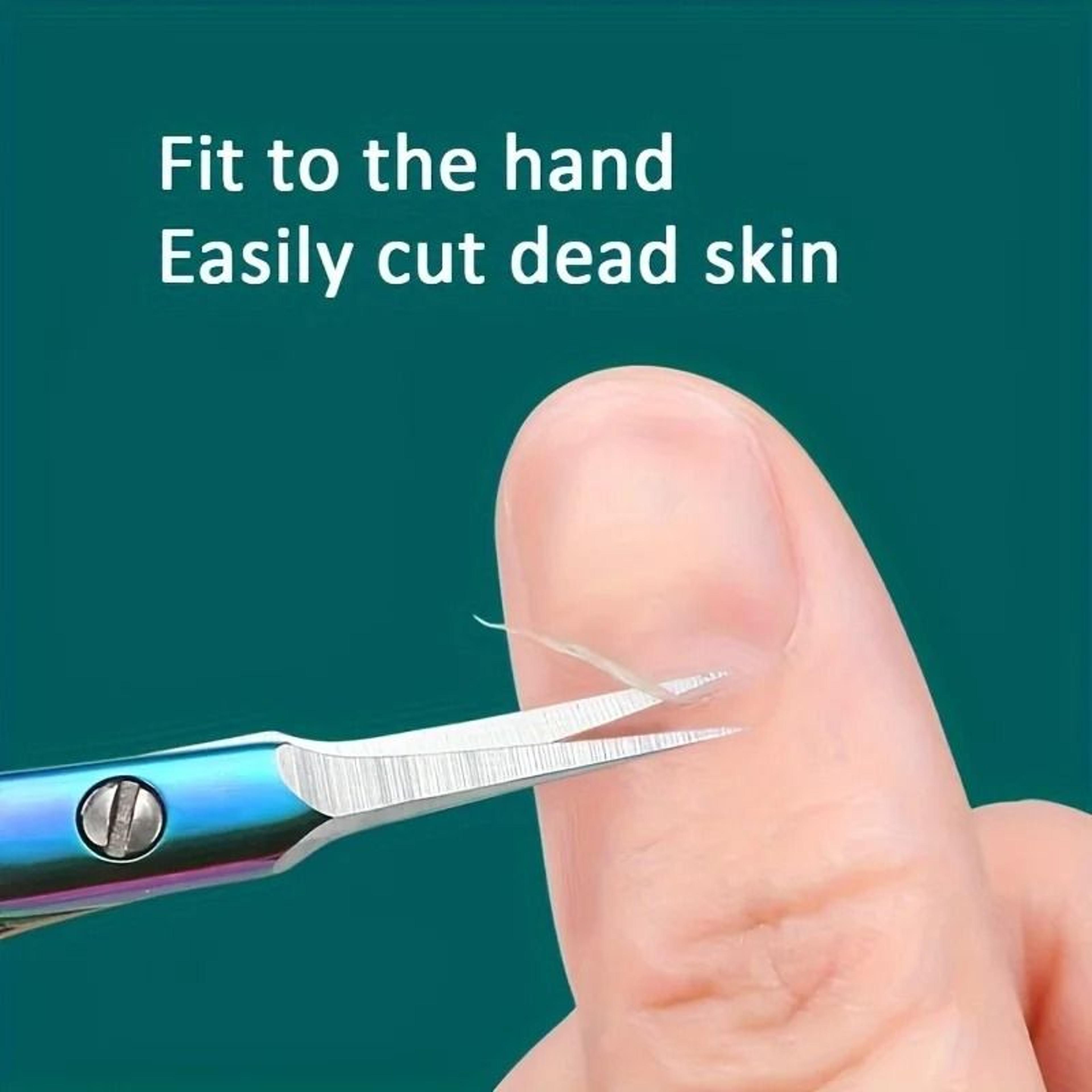 Stainless Steel Curved Tip Thin Blade Cuticle Scissors And Trimmer Manicure Tool 5