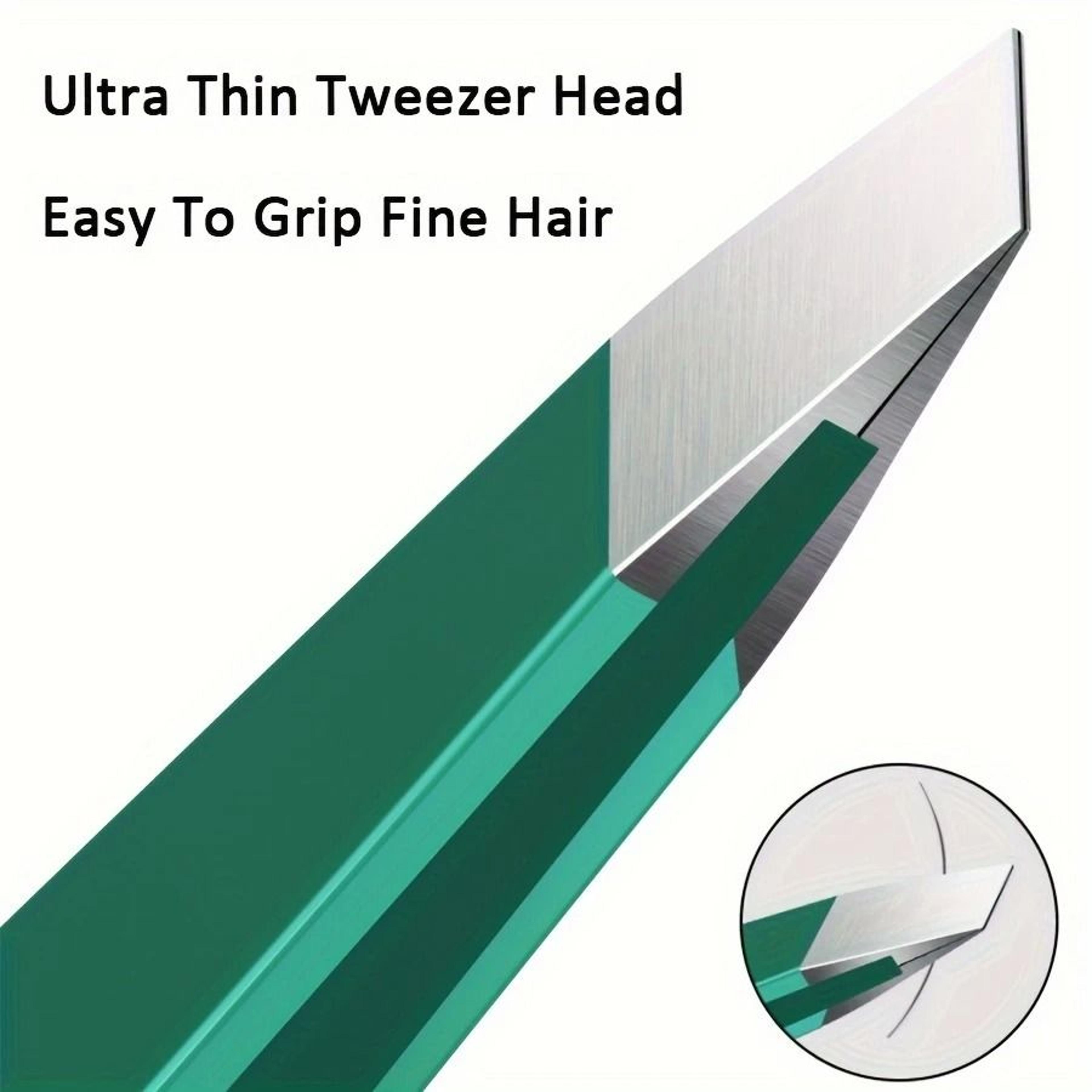 4 Piece Stainless Steel Tweezer Set Unisex Professional Precision For Facial Hair Eyebrows Ingrown  4