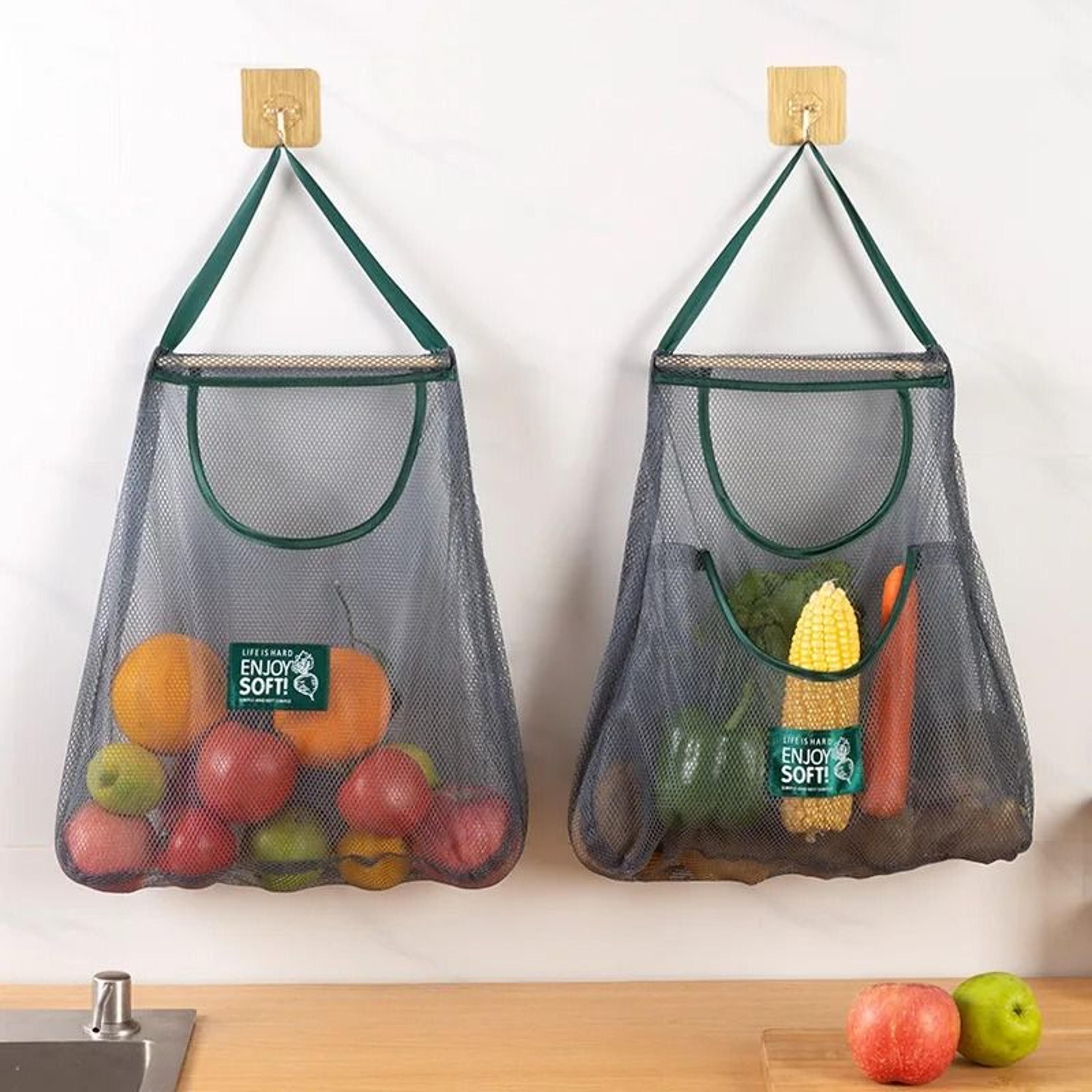 Reusable Hanging Mesh Storage Bags For Kitchen Fruits Vegetables Ginger Garlic Potatoes Onions 1