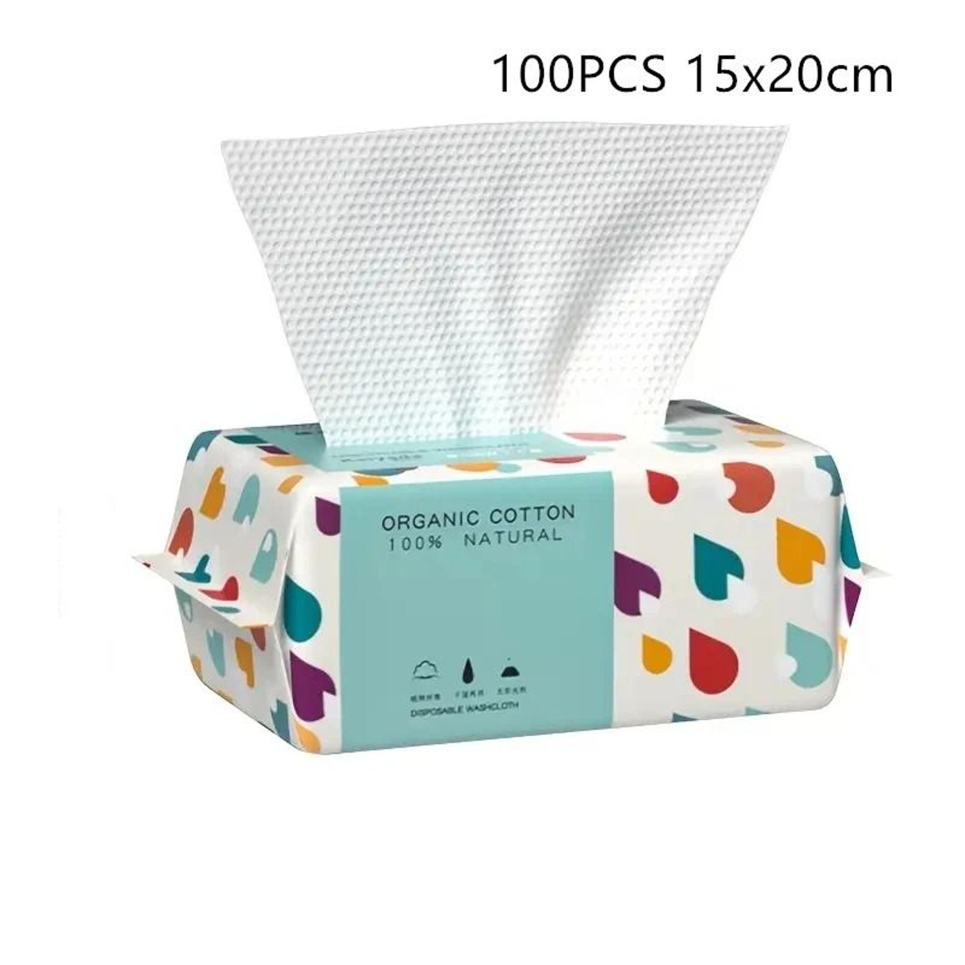 100Count Disposable Washcloth Thick Face Towels Soft Dry Wipes For Skin Care 3