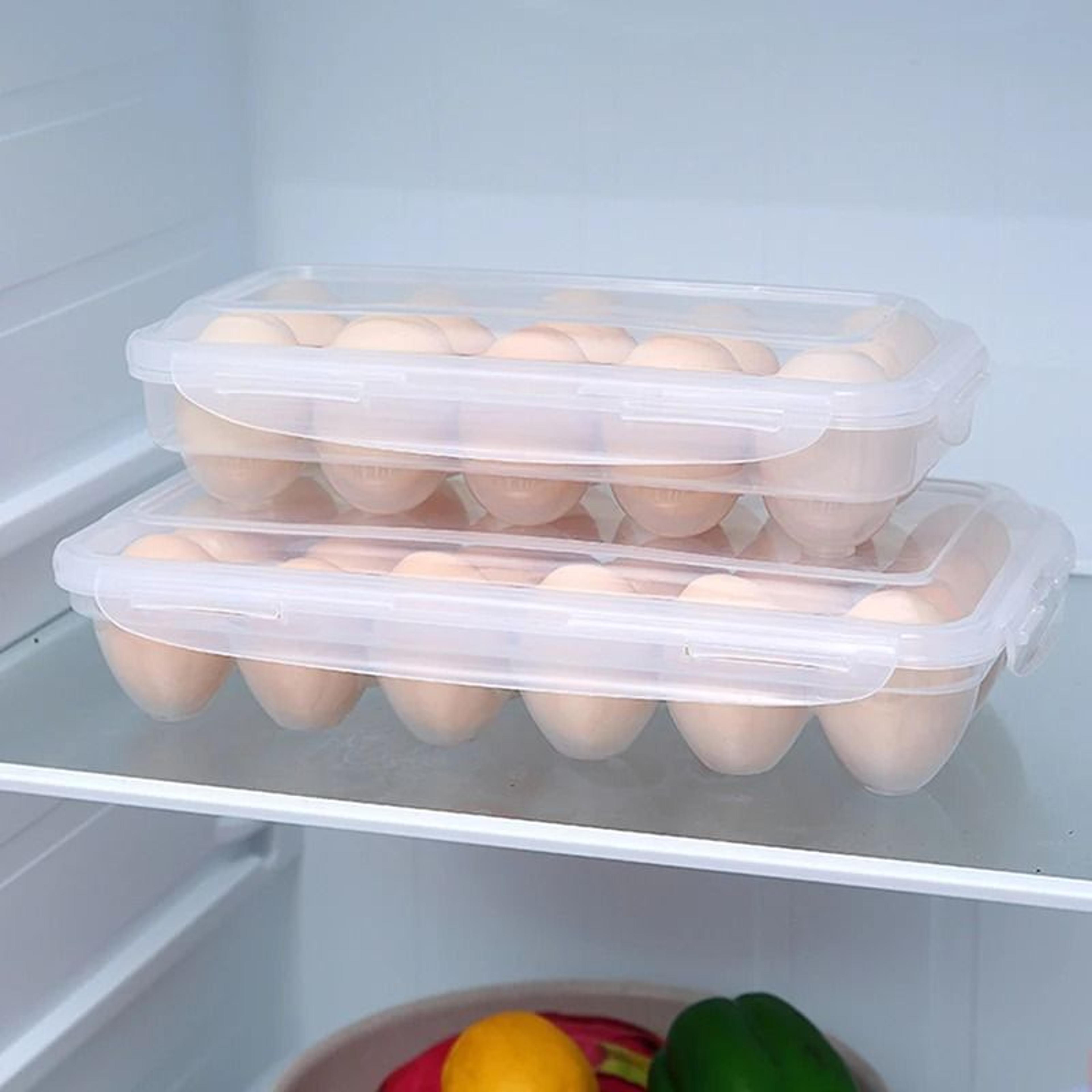 Egg Storage Box With Lid For Refrigerator Organization In Multiple Grid Options 2