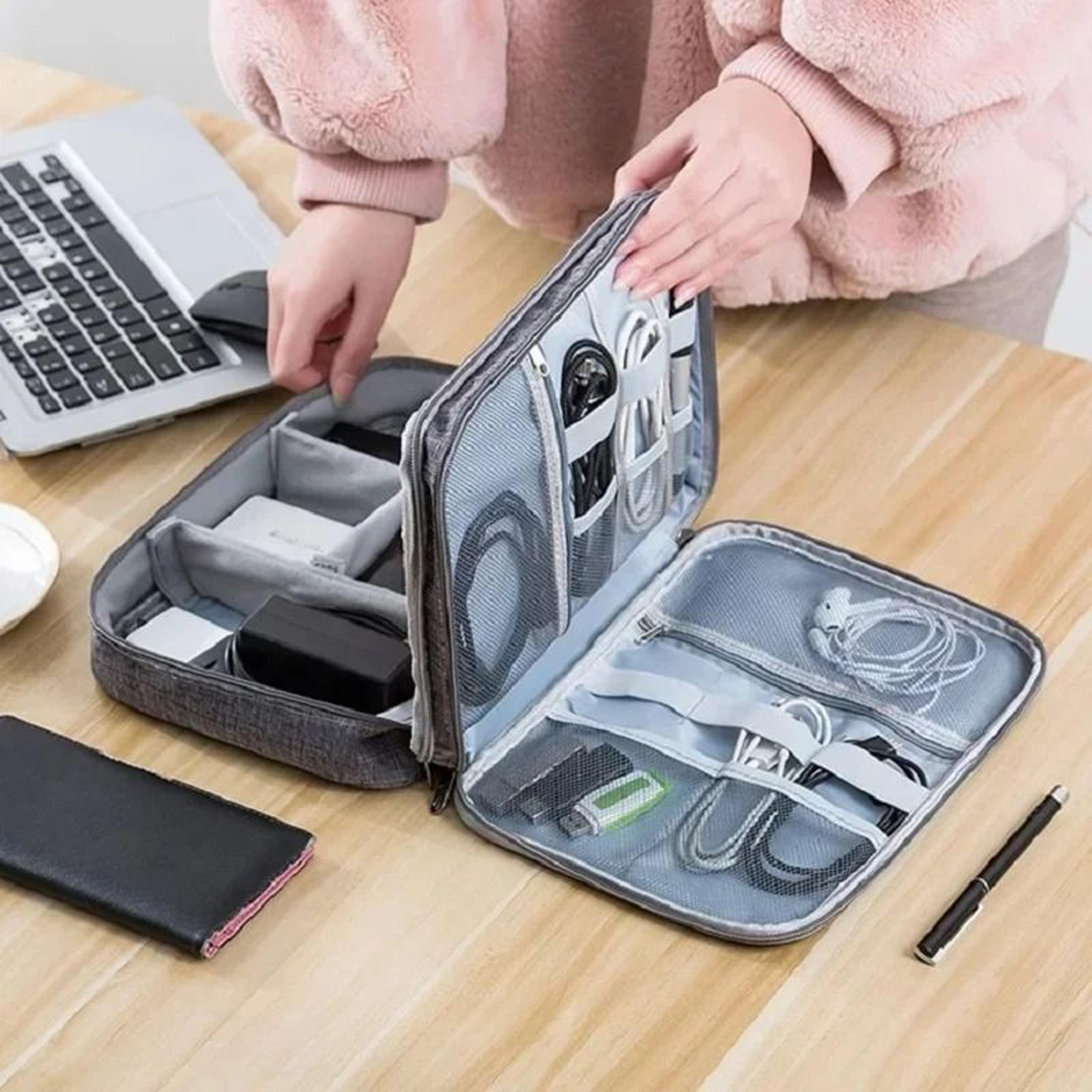 Large Capacity Waterproof Digital Organizer Bag For Cables Chargers And Travel Electronics 1