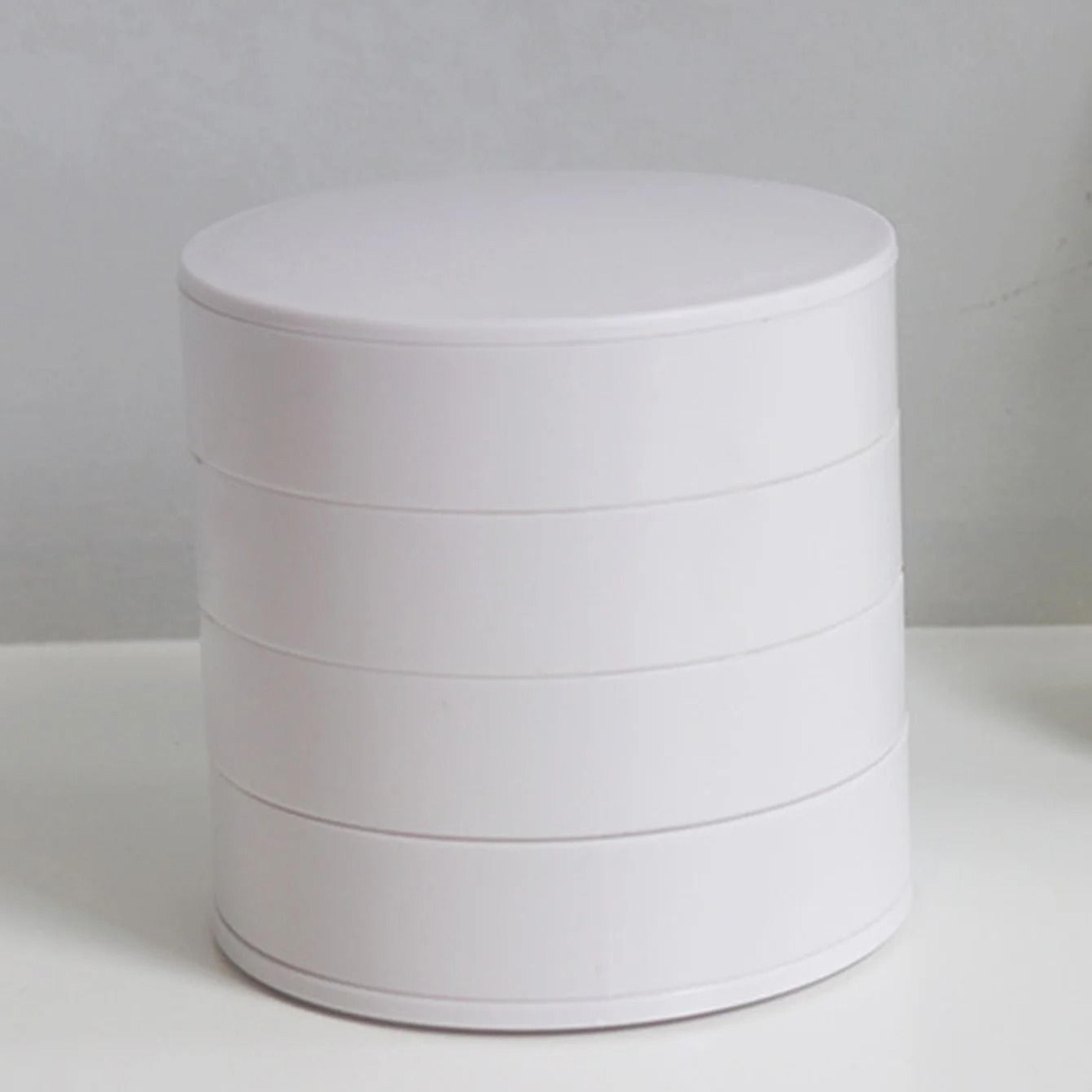 Rotating Multi Layer Desktop Storage Box With Lid Dustproof Jewelry And Makeup Organizer 2