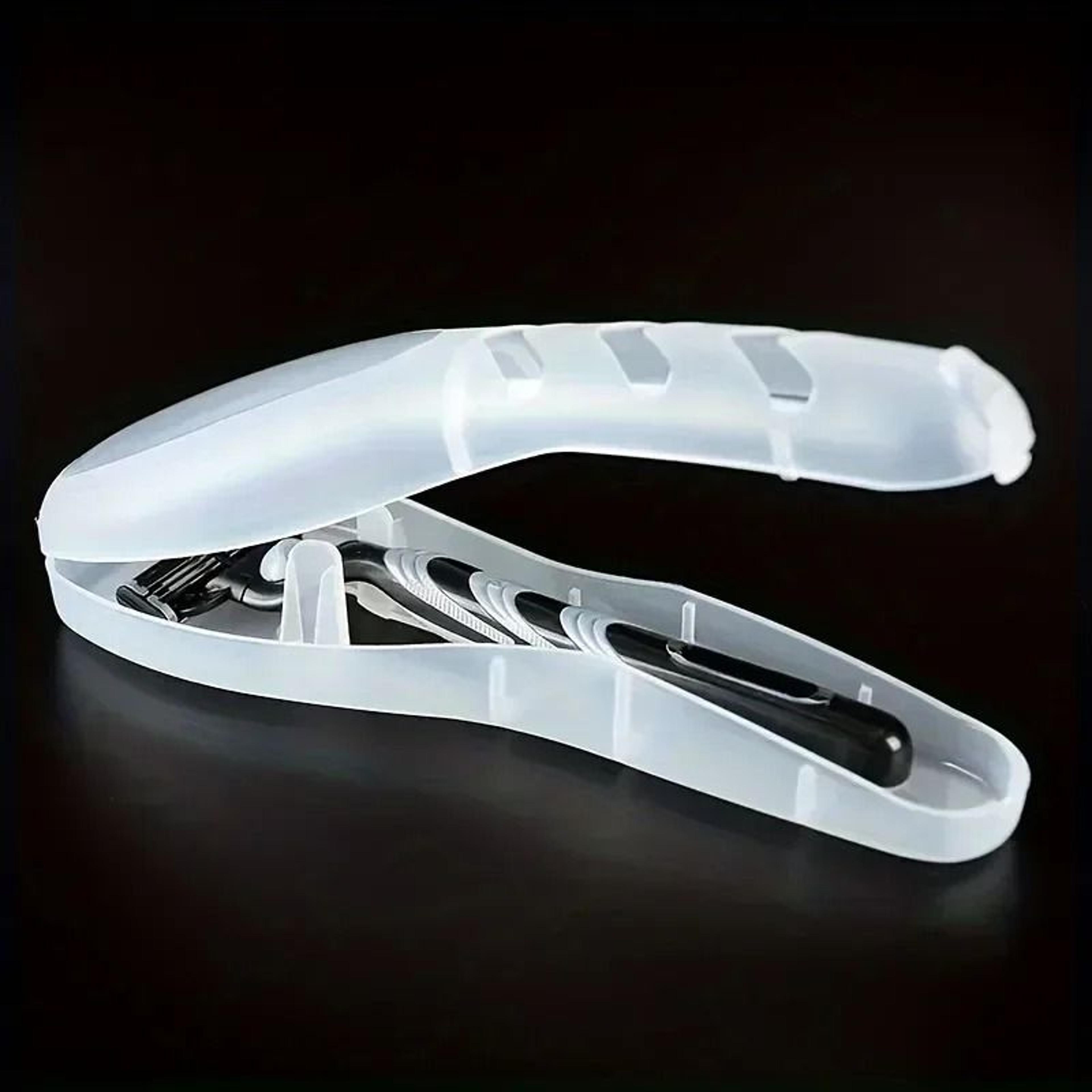 Portable Travel Men Manual Razor Protector Case Transparent Plastic Storage Box Organizer 4