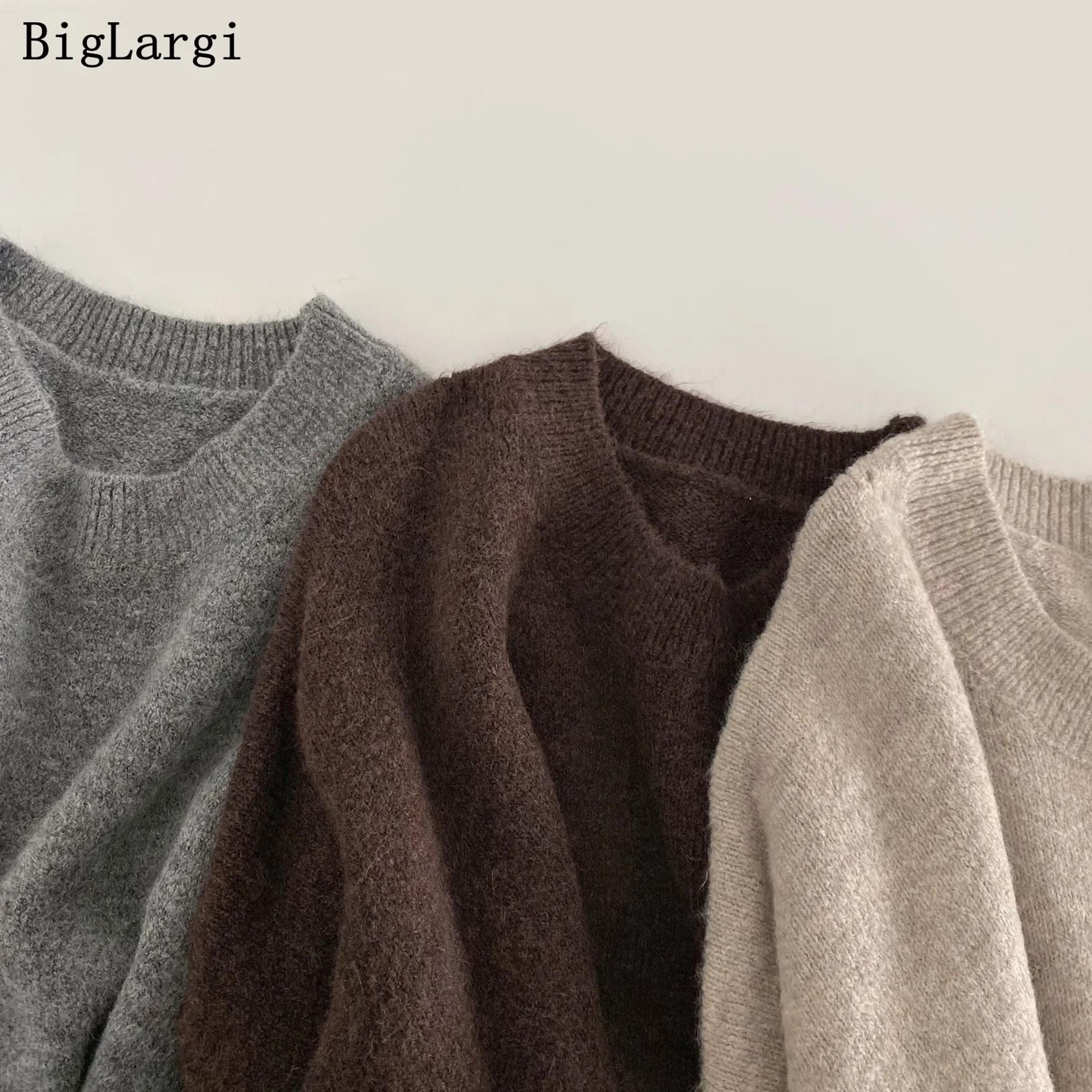 Soft Oversize Knit Pullover Long Sleeve Warm Autumn Sweater 5