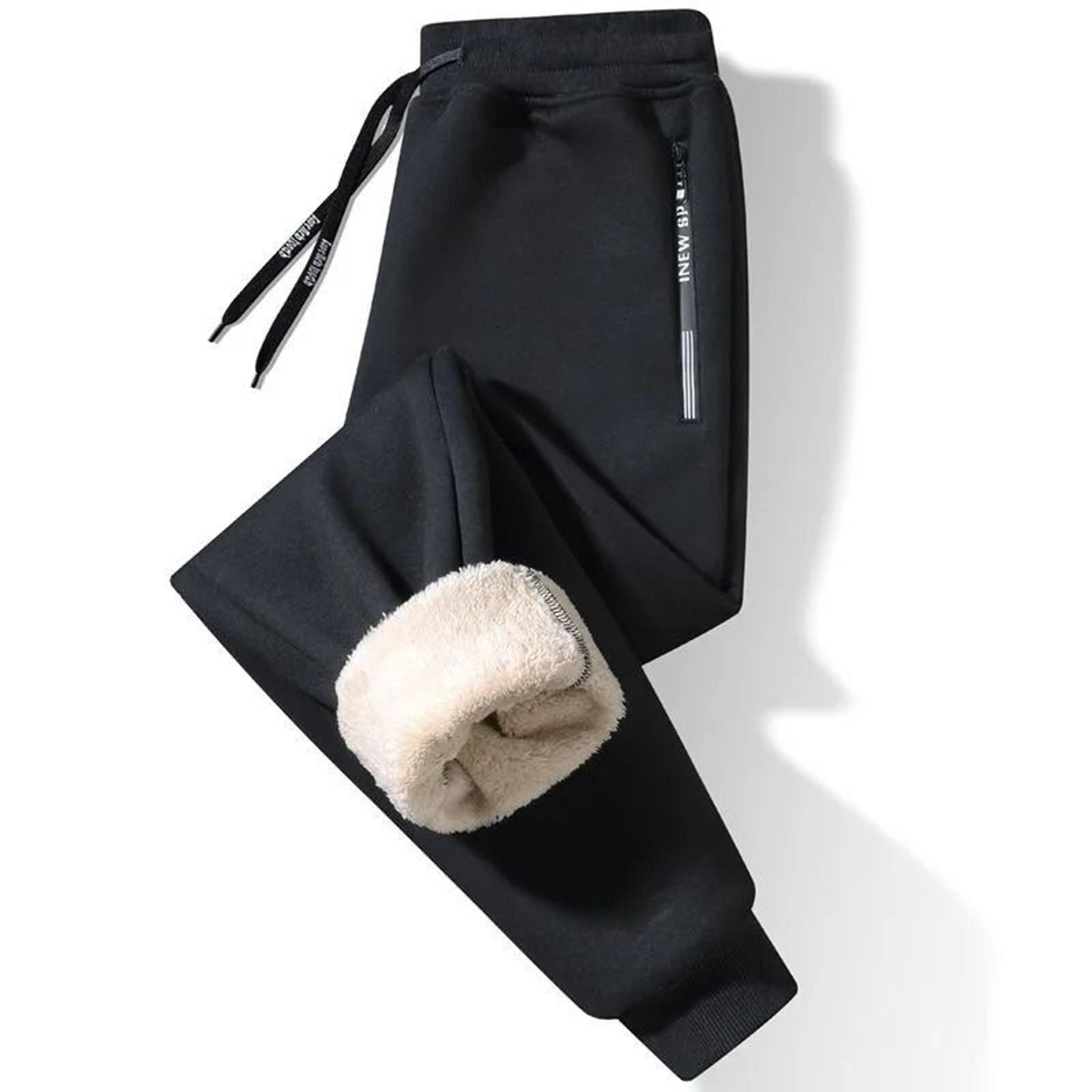 Thick Fleece Warm Mens Casual Loose Sports Pants For Winter Comfort 6