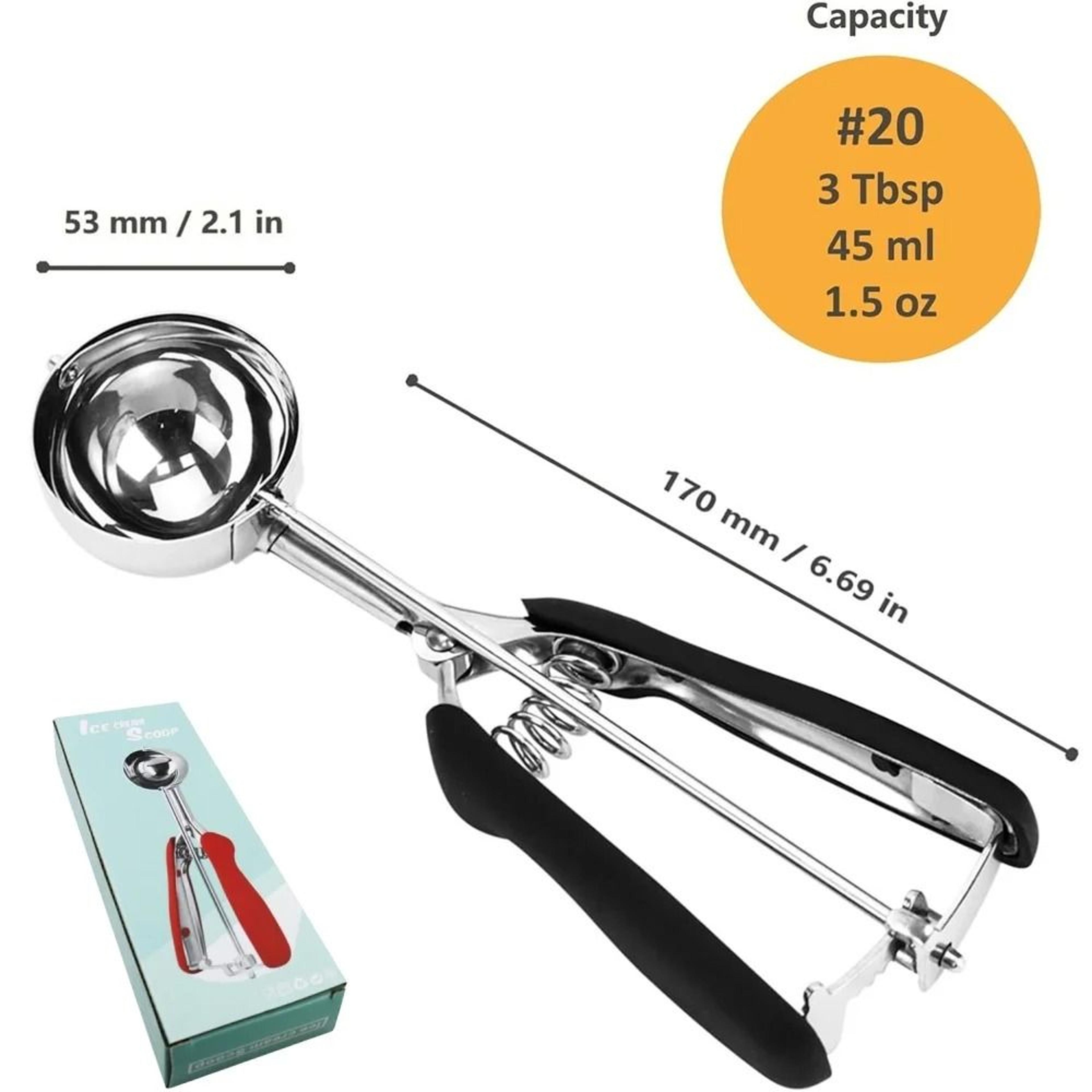 Stainless Steel Ice Cream And Cookie Dough Scoop With Trigger Release Handle 7