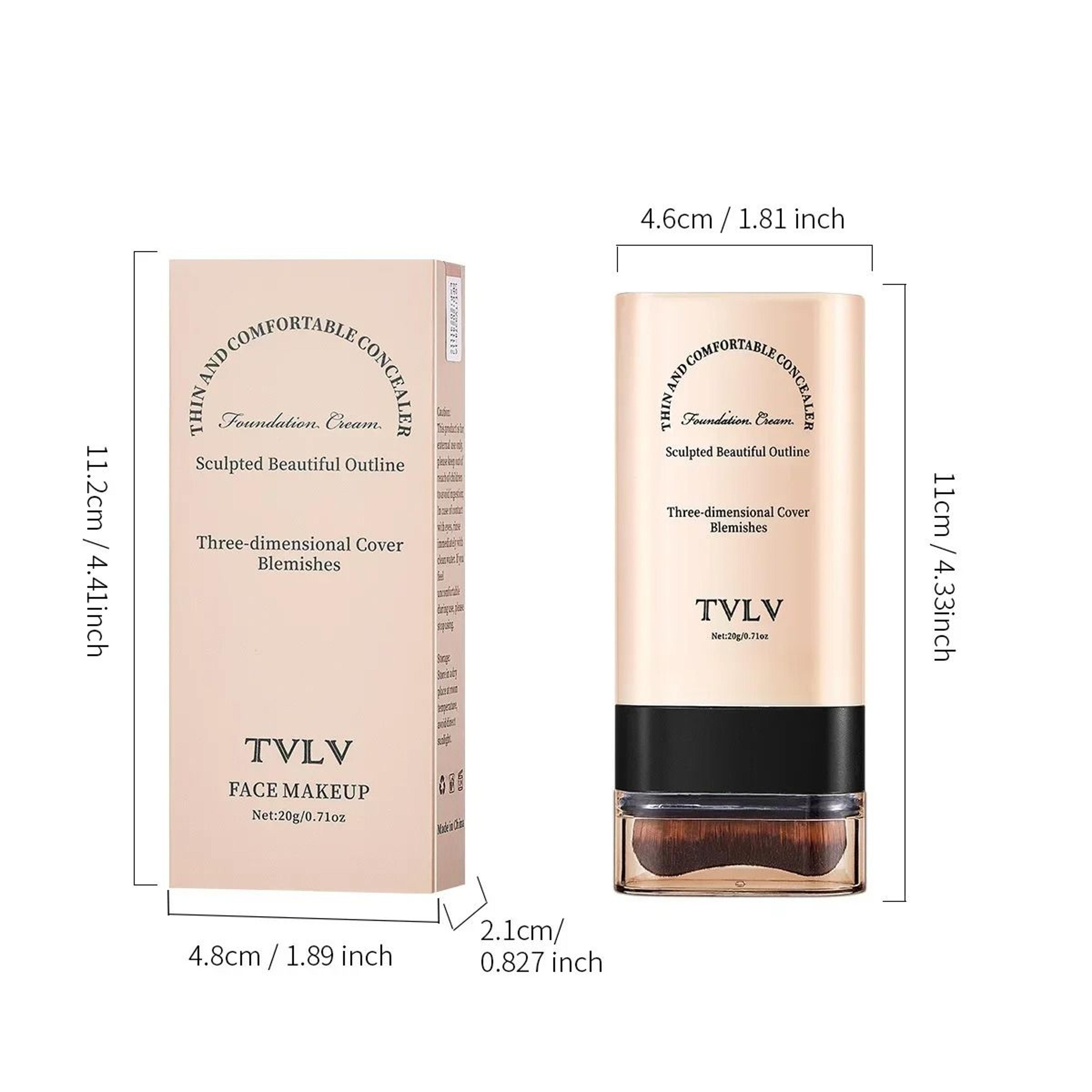 Long Lasting Foundation Makeup Stick With Built In Blending Brush Concealer Coverage 4