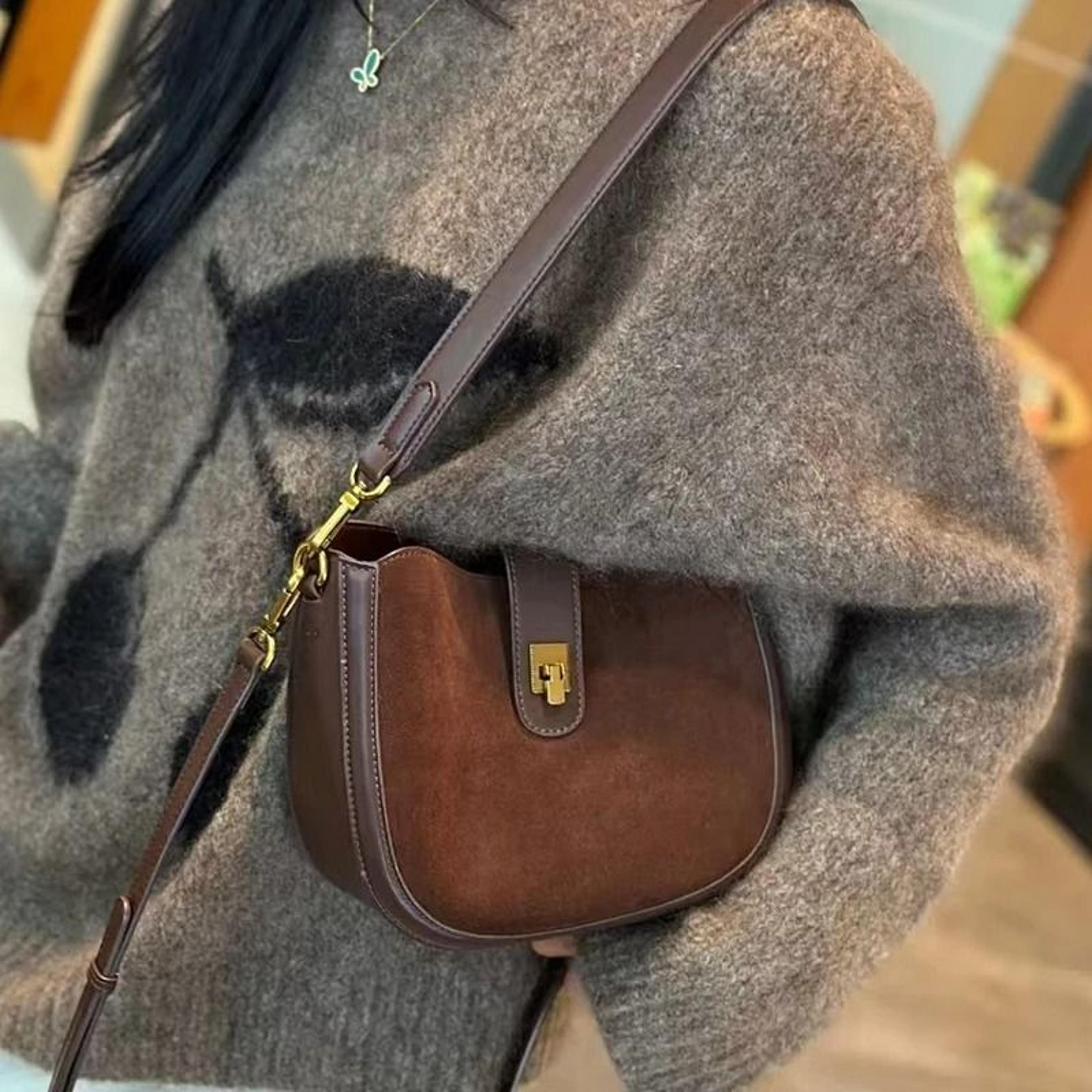 Women Cowhide Genuine Leather Shoulder Bag Soft Real Leather Luxury Crossbody Handbag 6