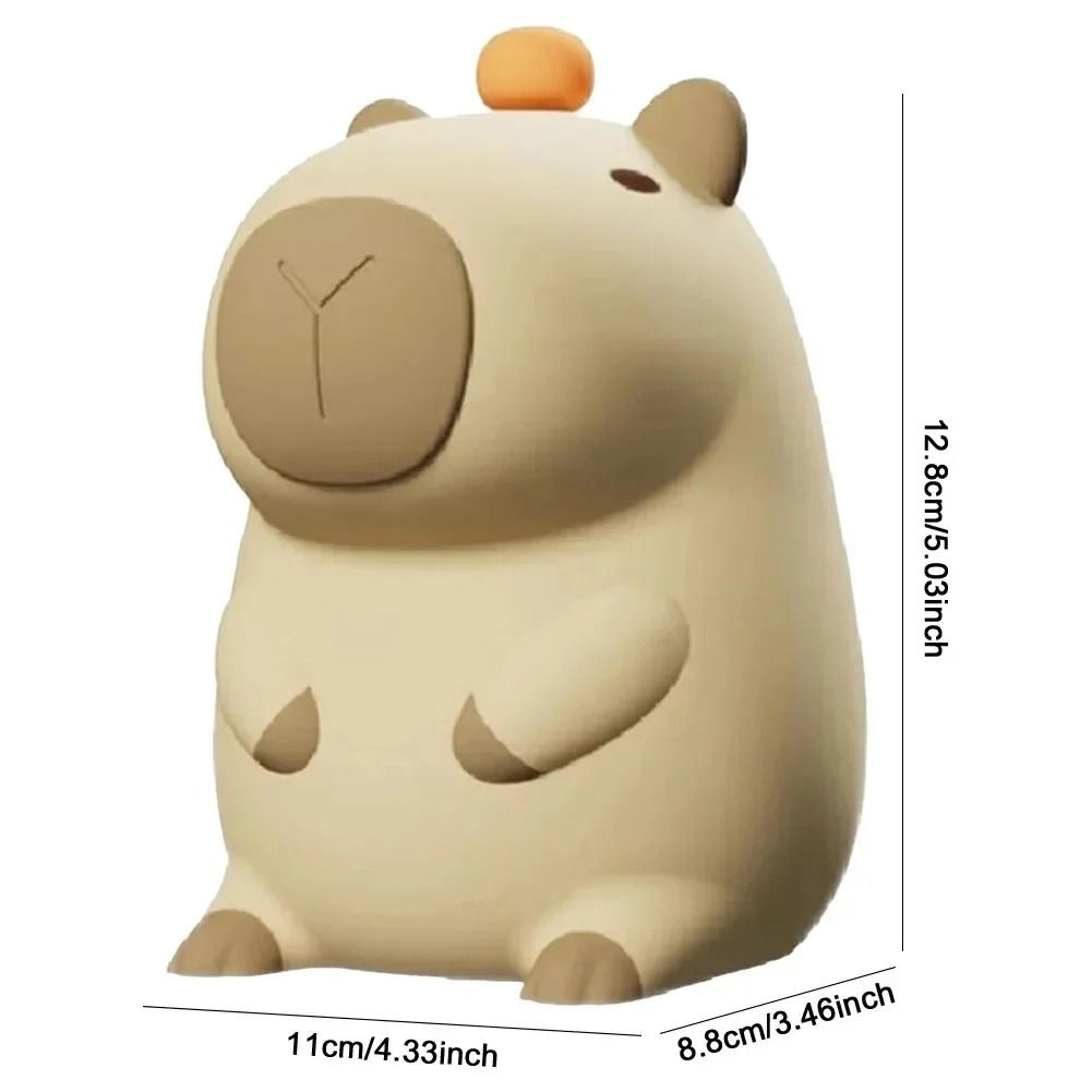Cute Capybara Night Light Rechargeable Silicone Touch Lamp Dimmable Nursery Light For Kids 5