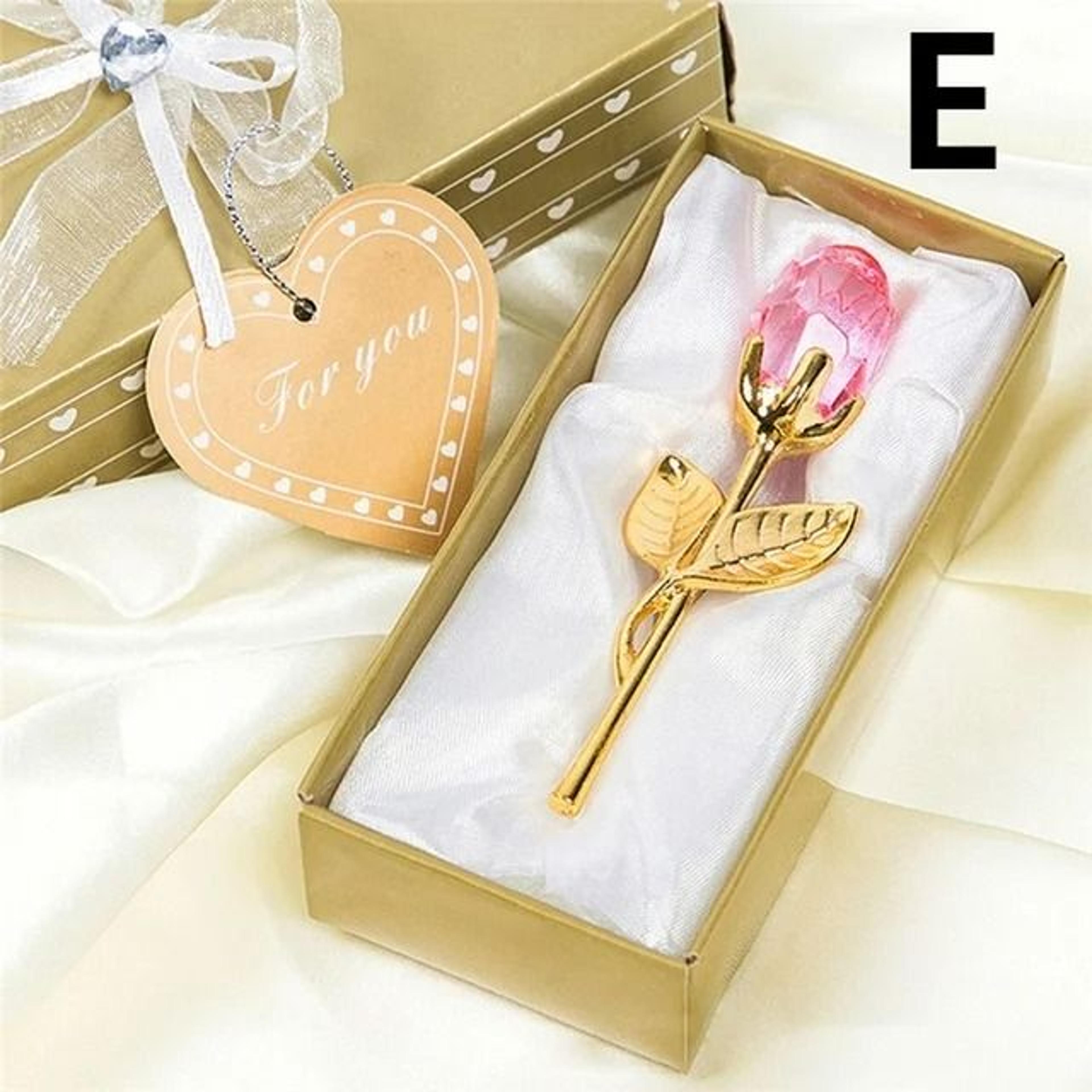 Crystal Glass Rose Flower Figurine Decorative Gift For Home And Wedding Displays 6