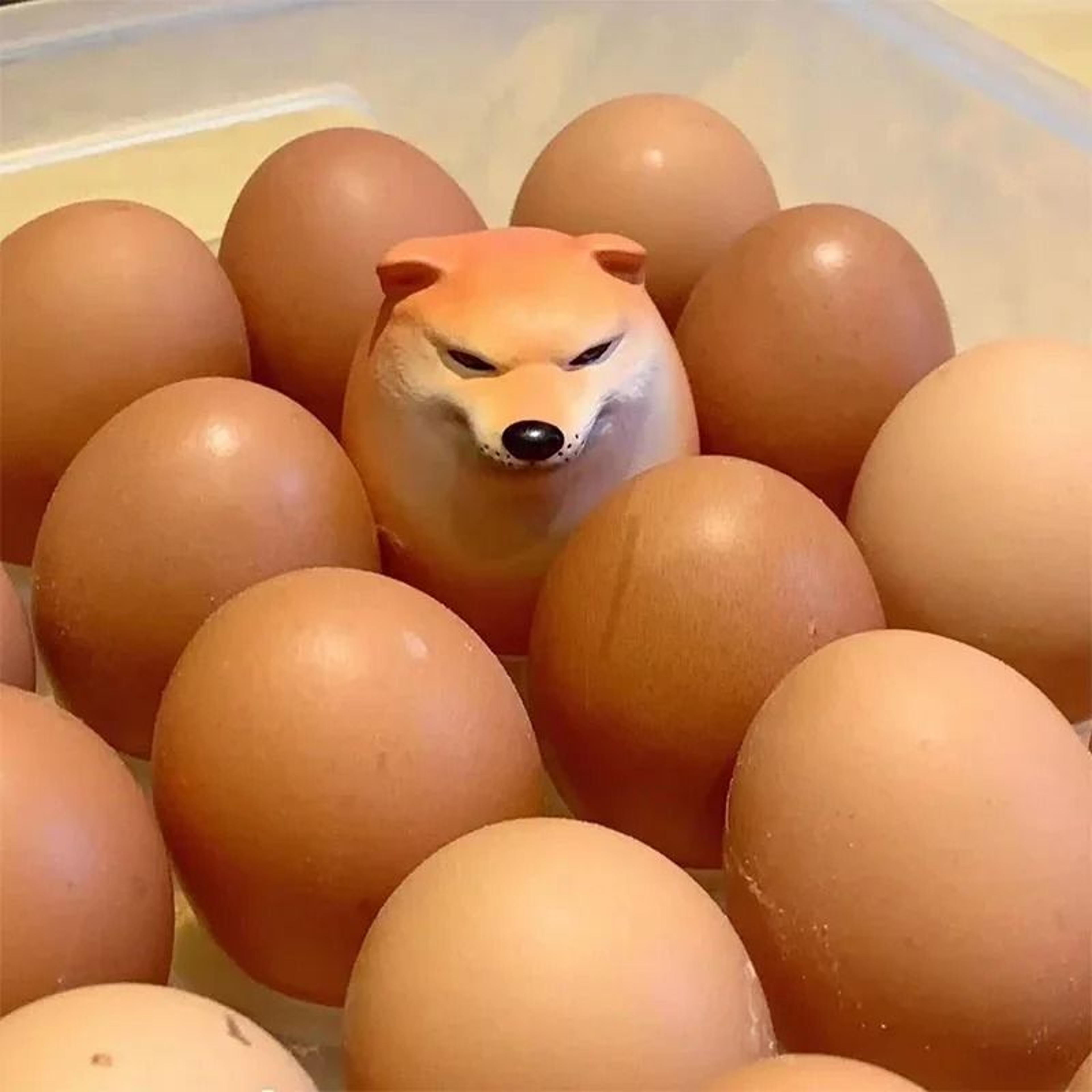 Shiba Inu Egg Shape Desk Decor Cute PVC Dog Ornament For Home And Office 0