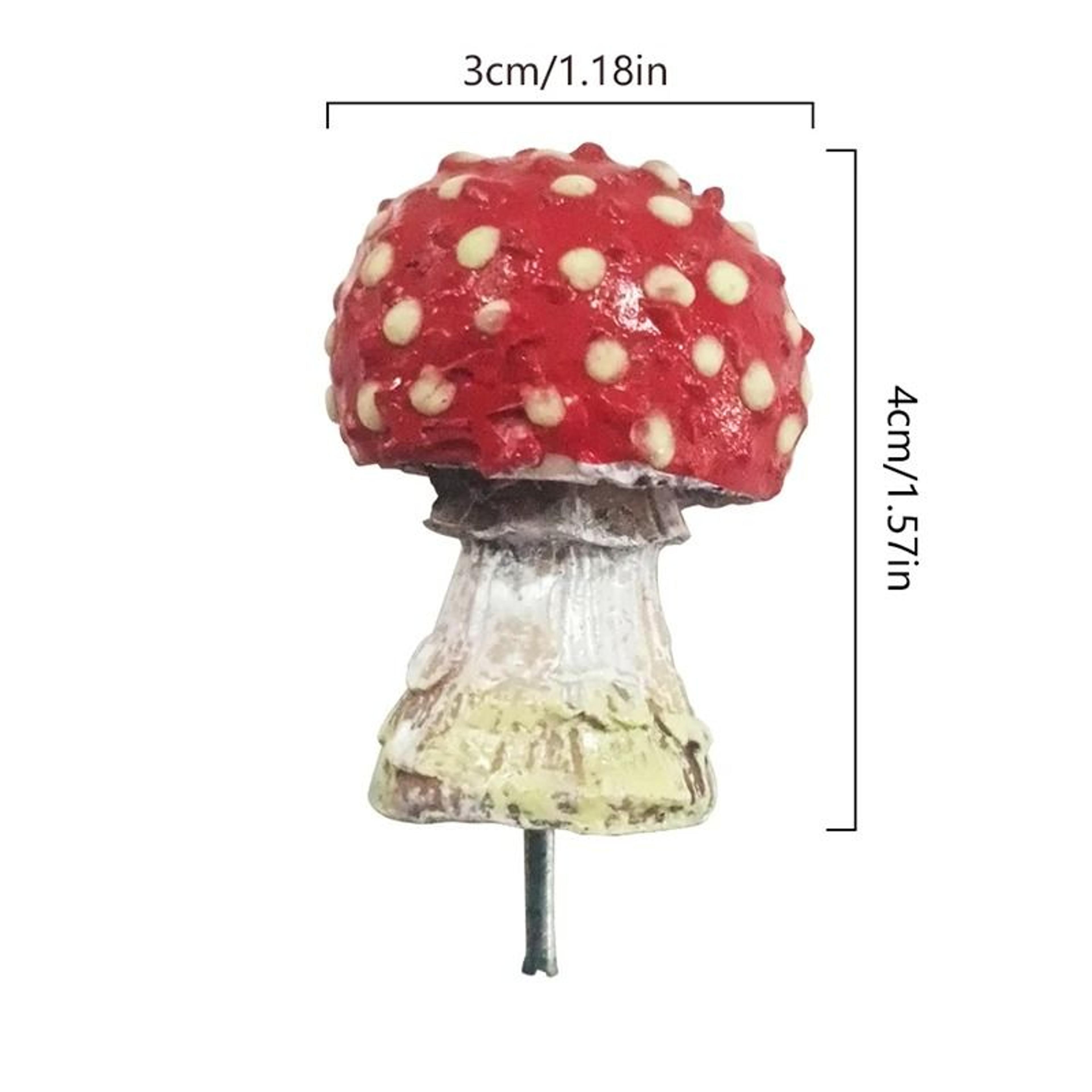 Glow In The Dark Mini Mushroom Resin Ornament For Fairy Garden Dollhouse Decor 6