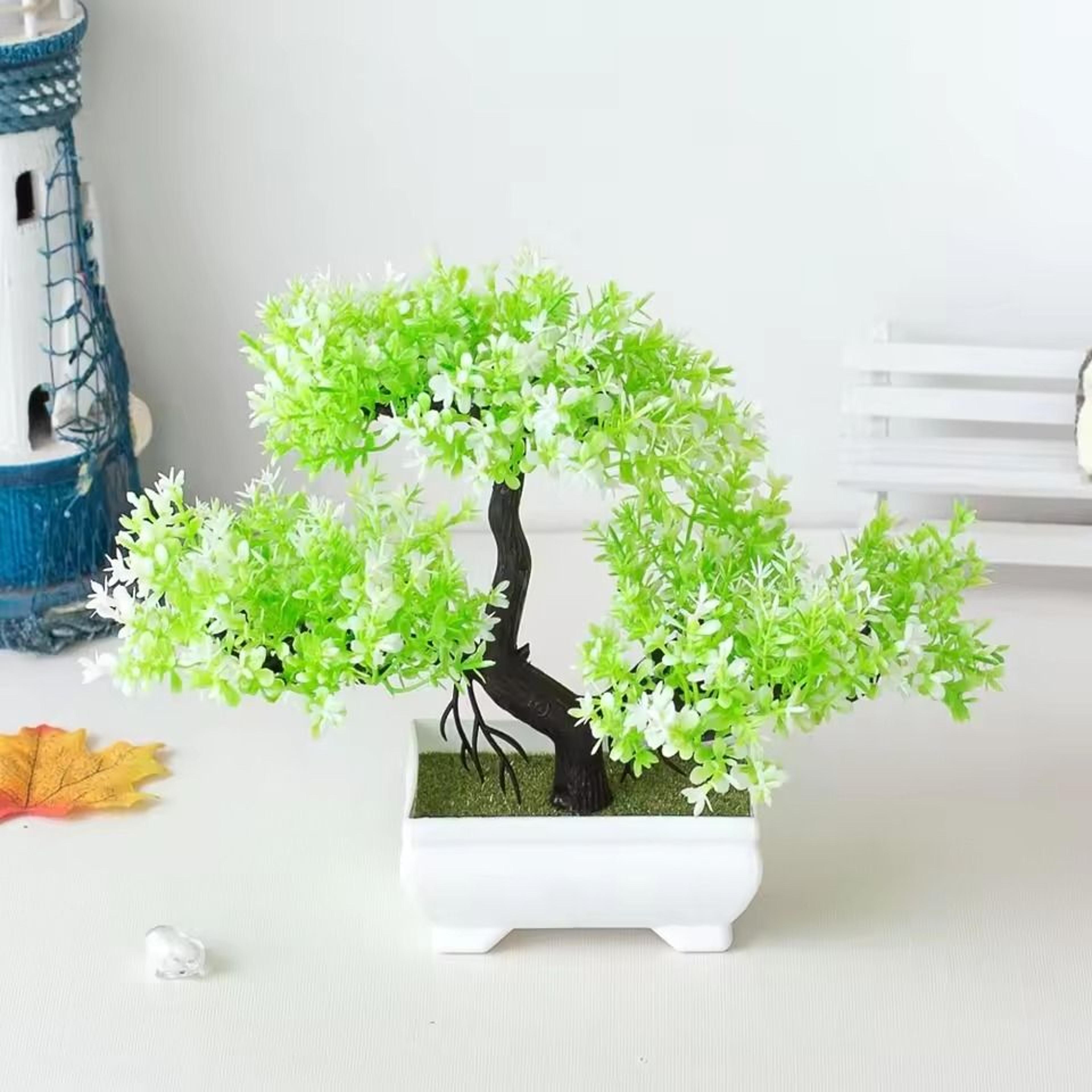 Artificial Bonsai Tree In Pot Fake Plant For Home Room Table Decoration 1