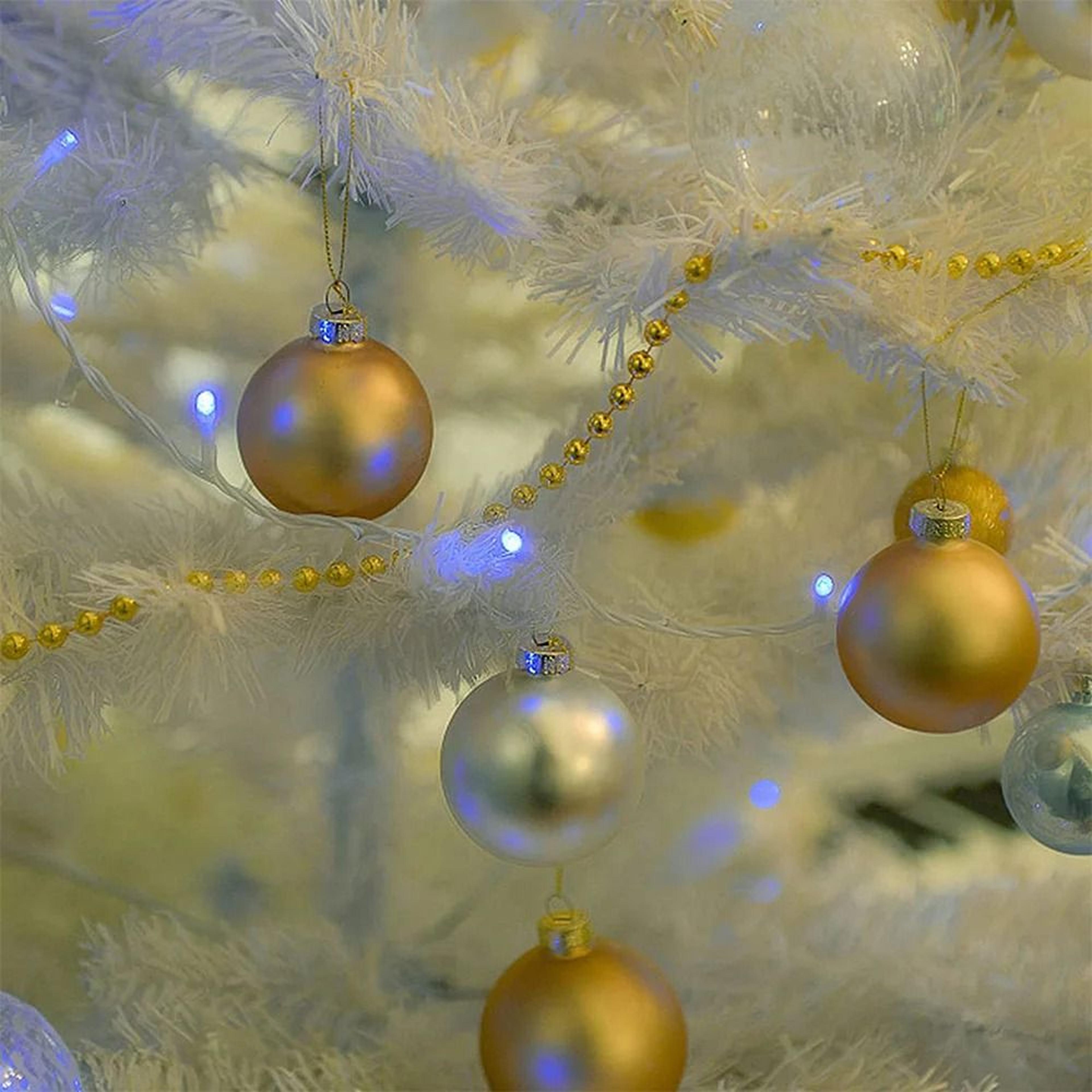 Round Christmas Ball Ornament Caps Set 50 Pieces Metal DIY Home Decoration 4