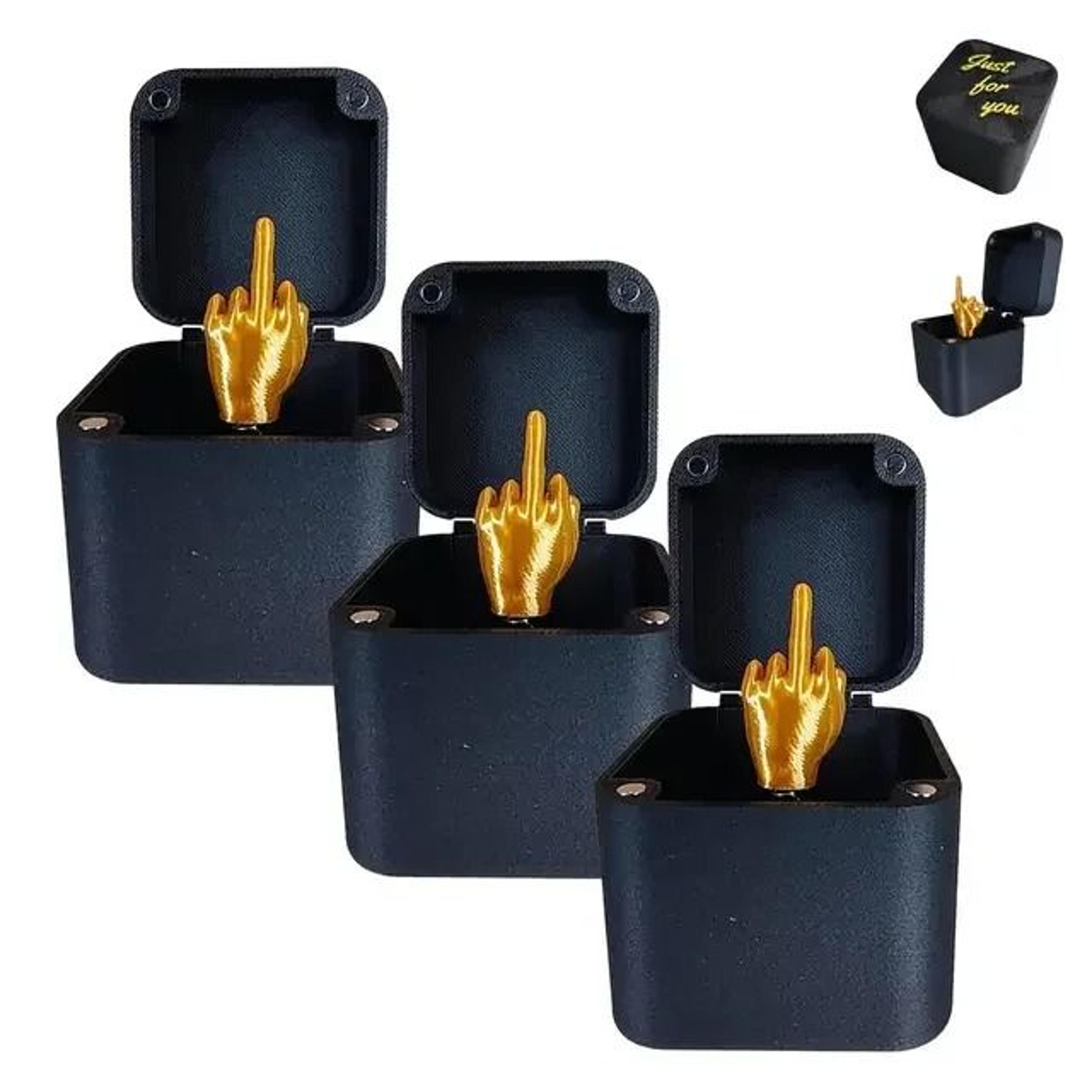 Middle Finger Prank Box Funny Desk Decoration Gift For Home Or Office 9