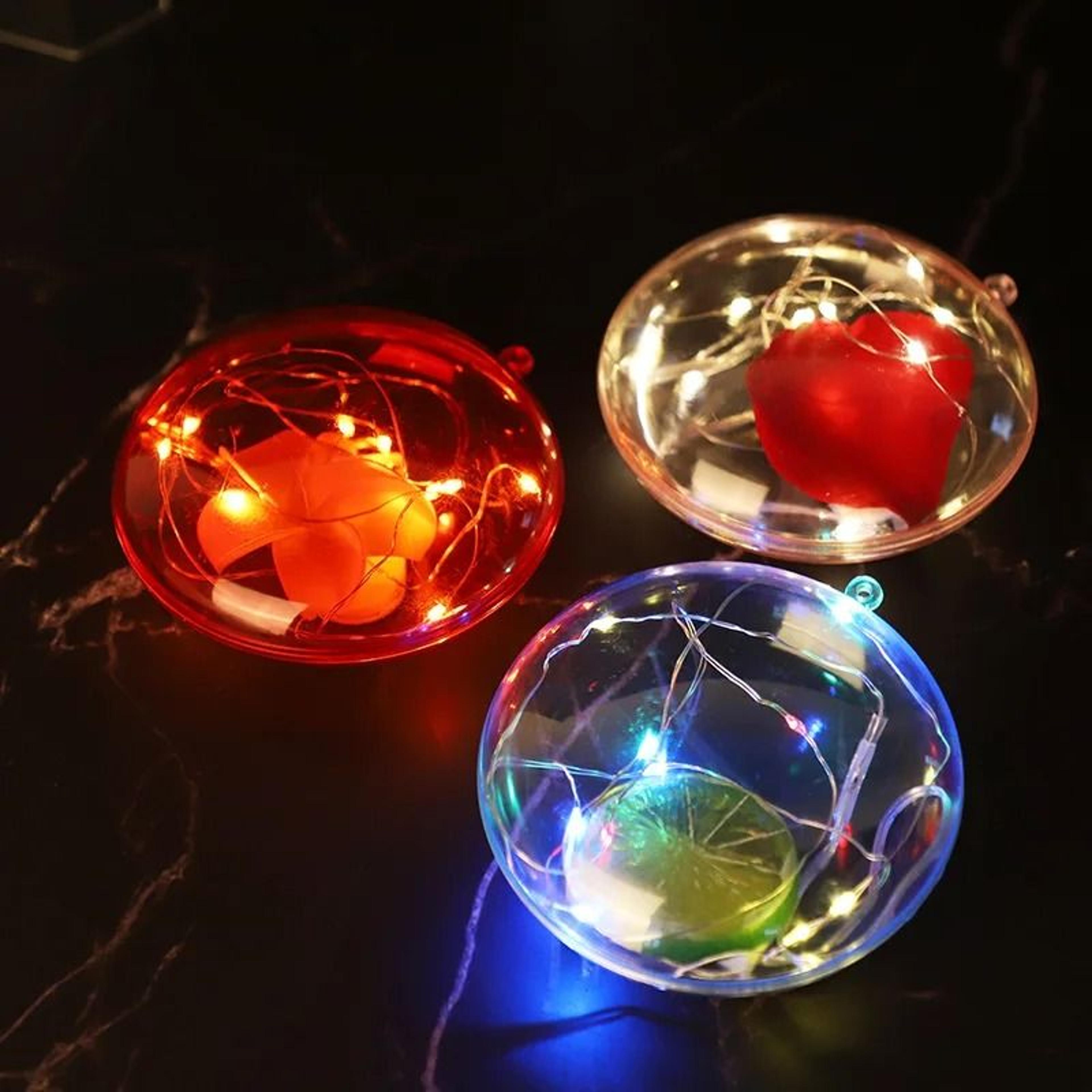 Transparent Flat Ball Plastic Clear Baubles Candy Gifts Box Home Decor For Wedding Christmas 1