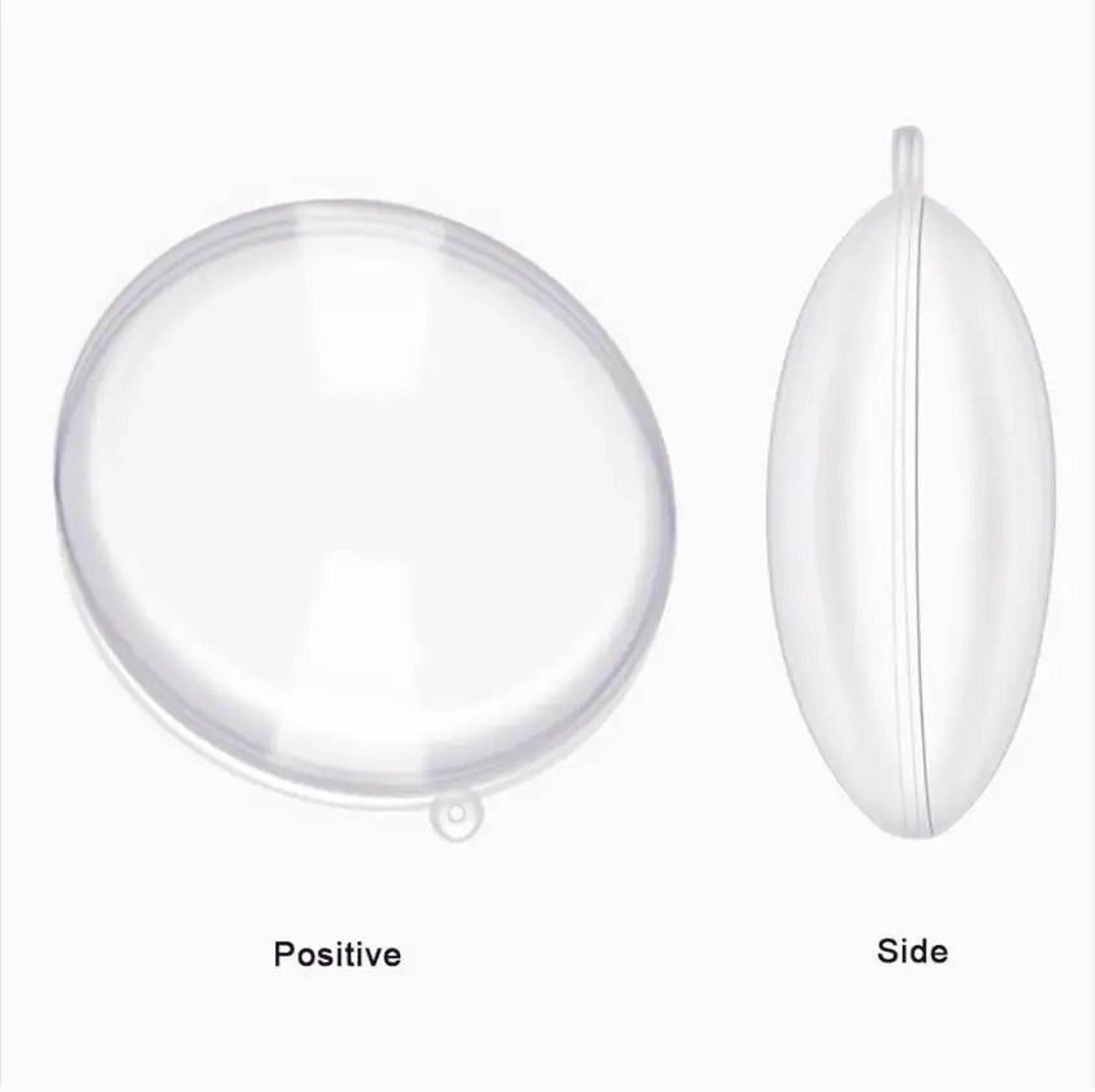 Transparent Flat Ball Plastic Clear Baubles Candy Gifts Box Home Decor For Wedding Christmas 4