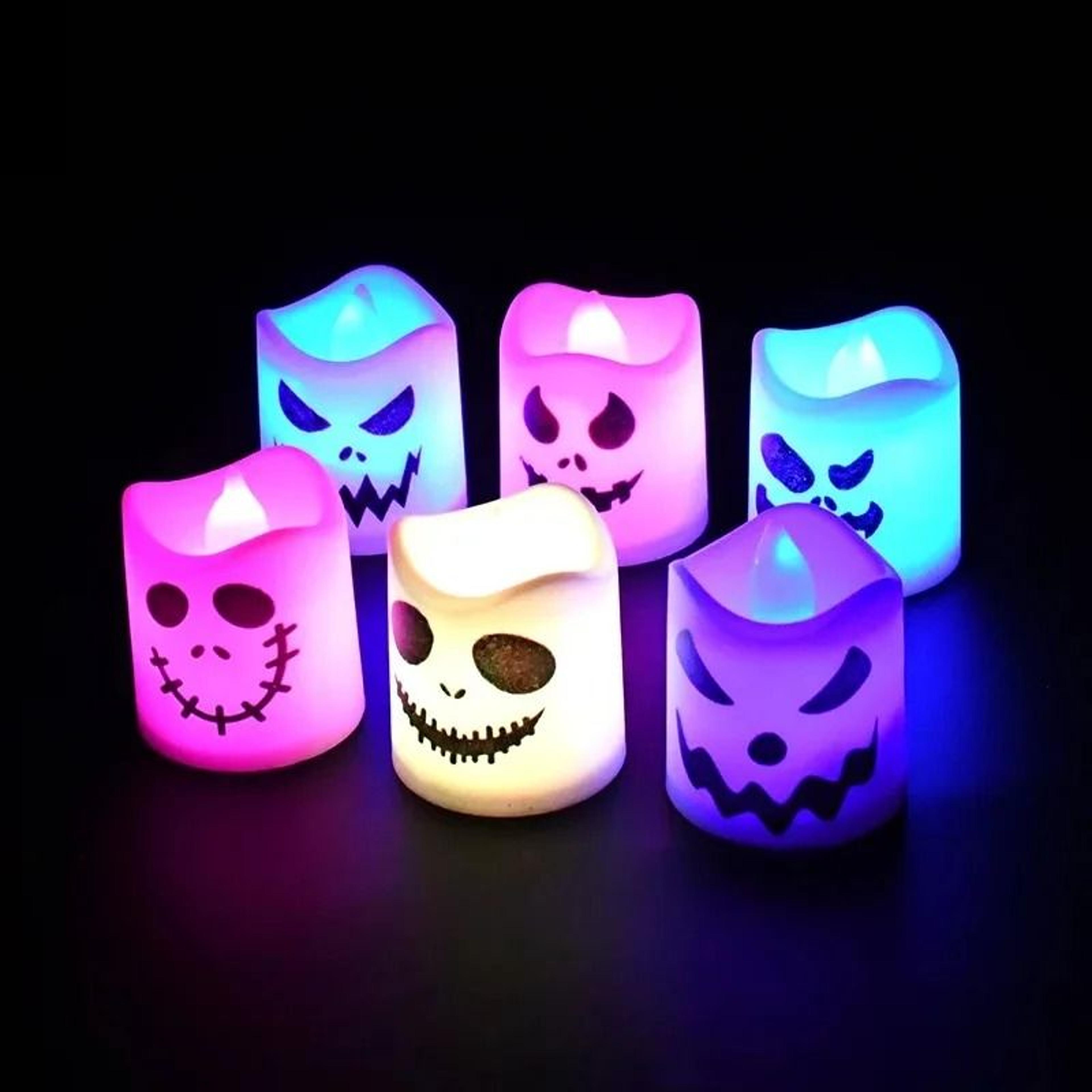 Halloween Led Ghost Pumpkin Candle Light Party Home Decoration 6