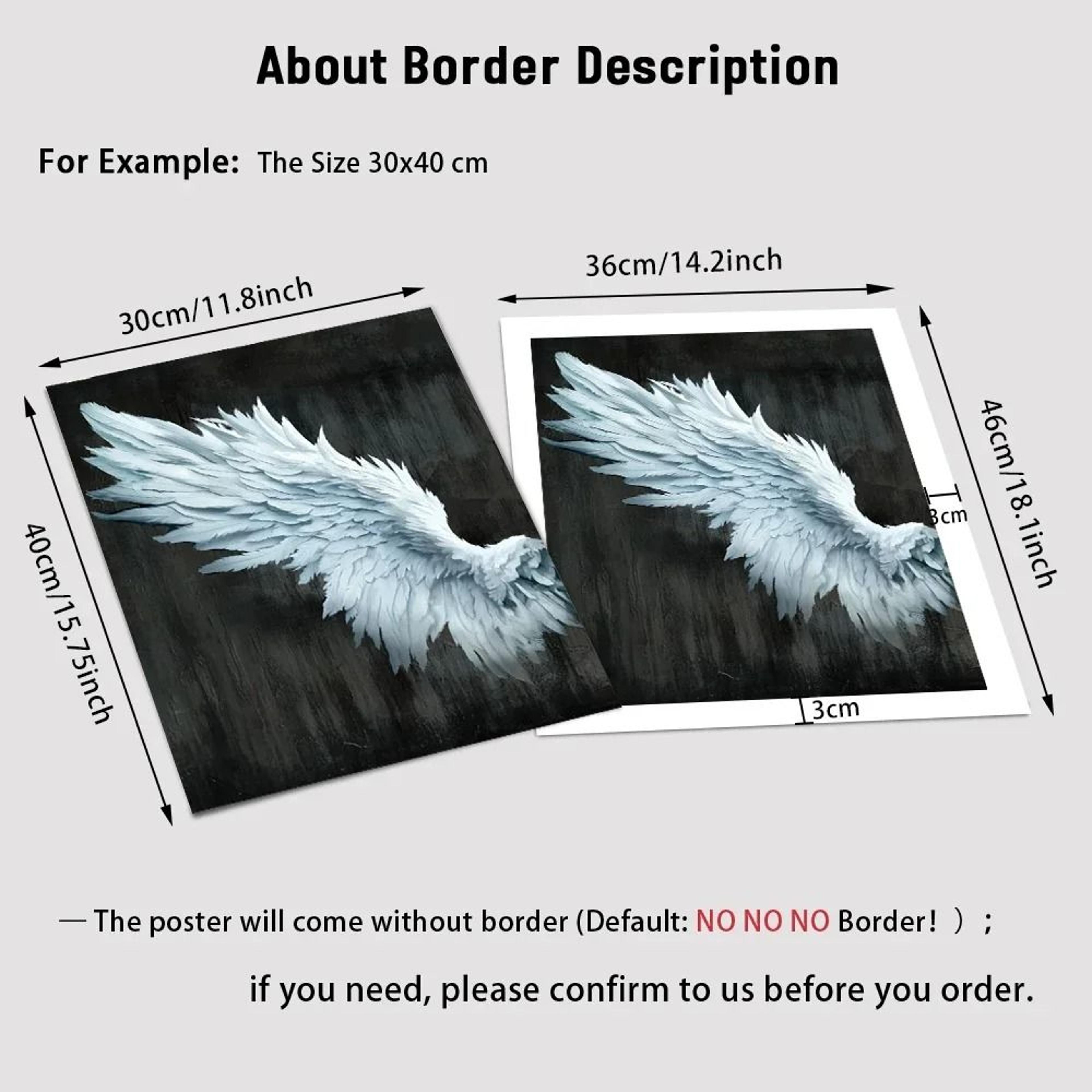Black White Angel Wings Posters Canvas Abstract Wall Decoration 4