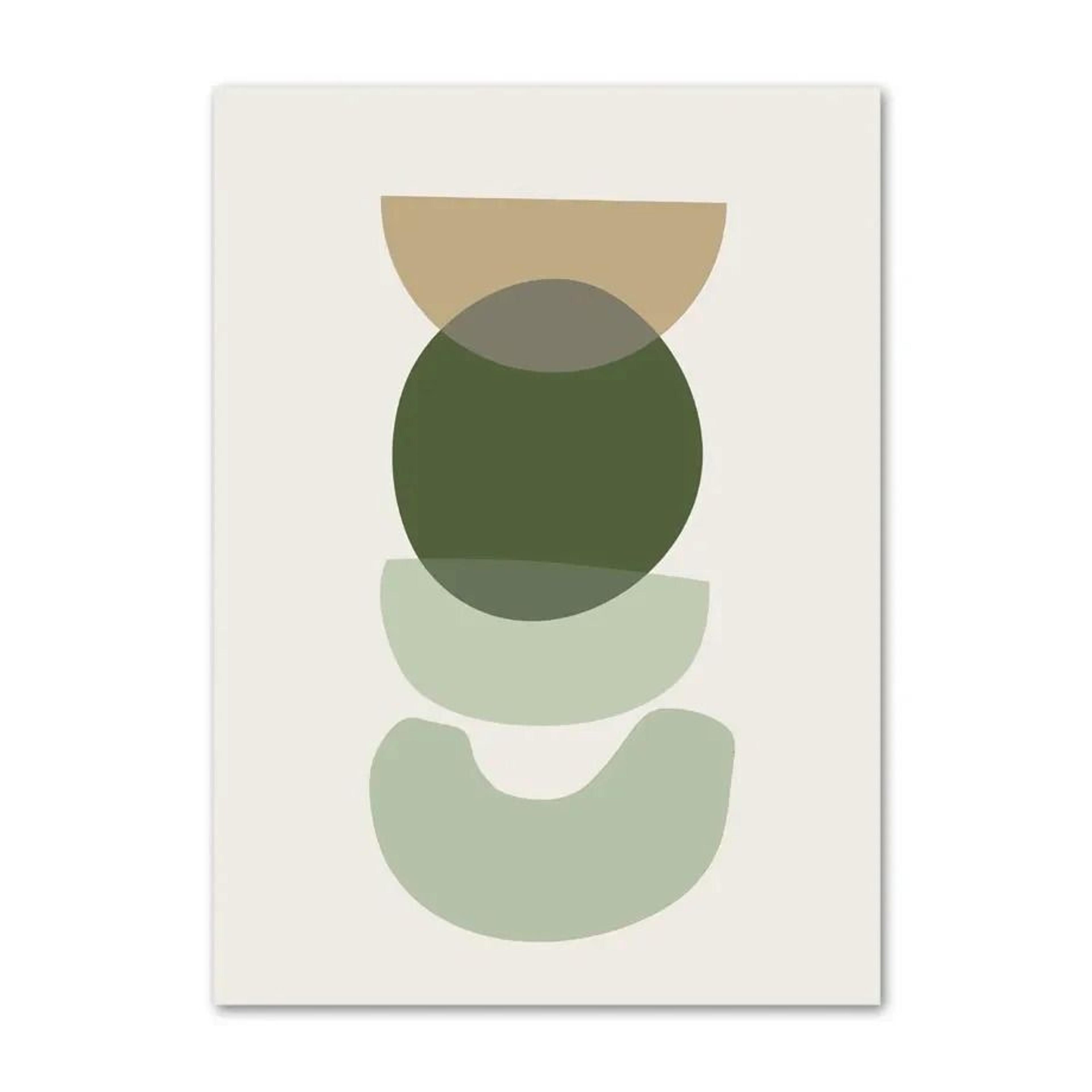 Boho Sage Green Plants Abstract Geometric Wall Art Canvas Decoration 10