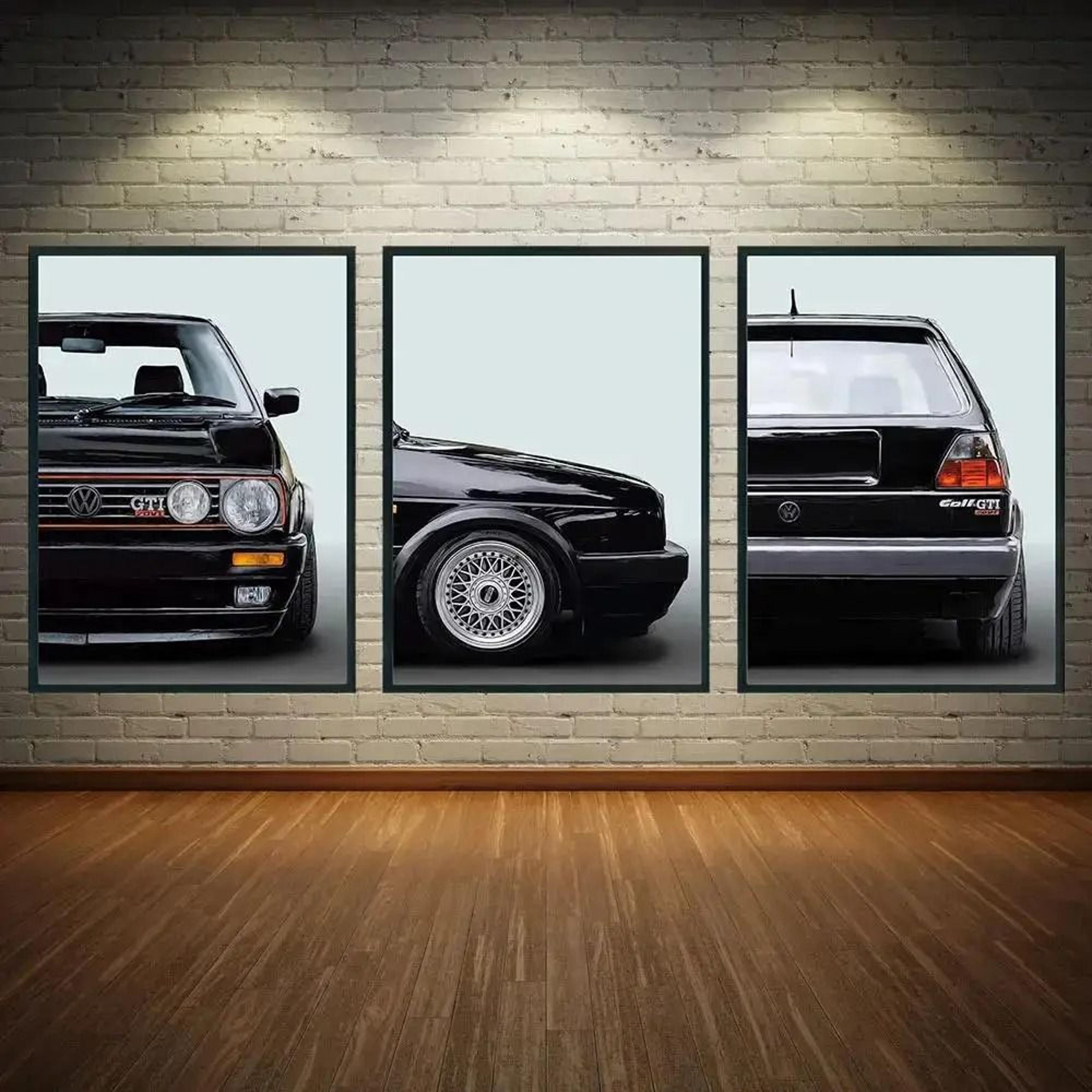 VW Golf GTI SuperCar Posters Canvas Wall Art 0