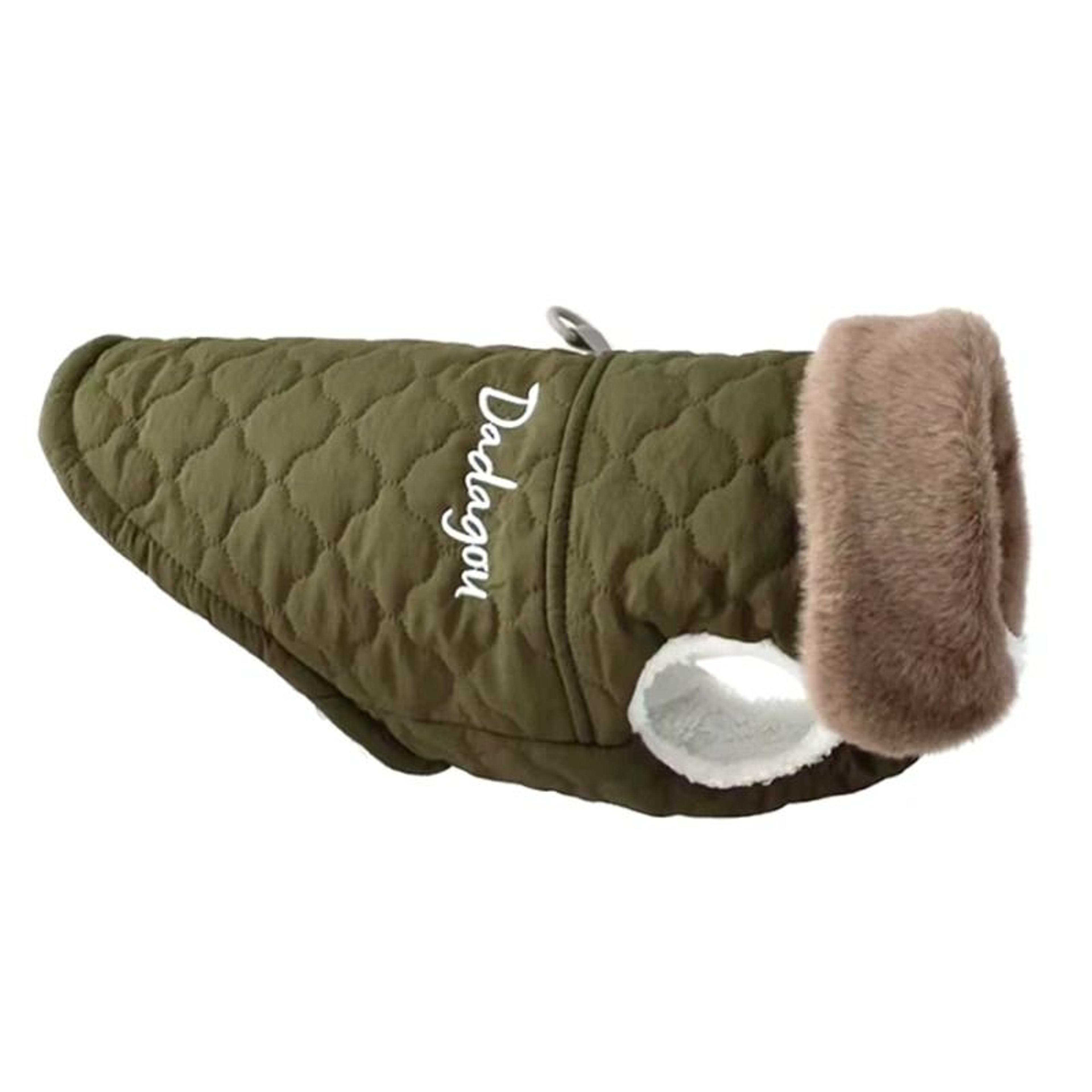 Waterproof Fur Collar Dog Jacket Winter Warm Fleece Pet Vest 6