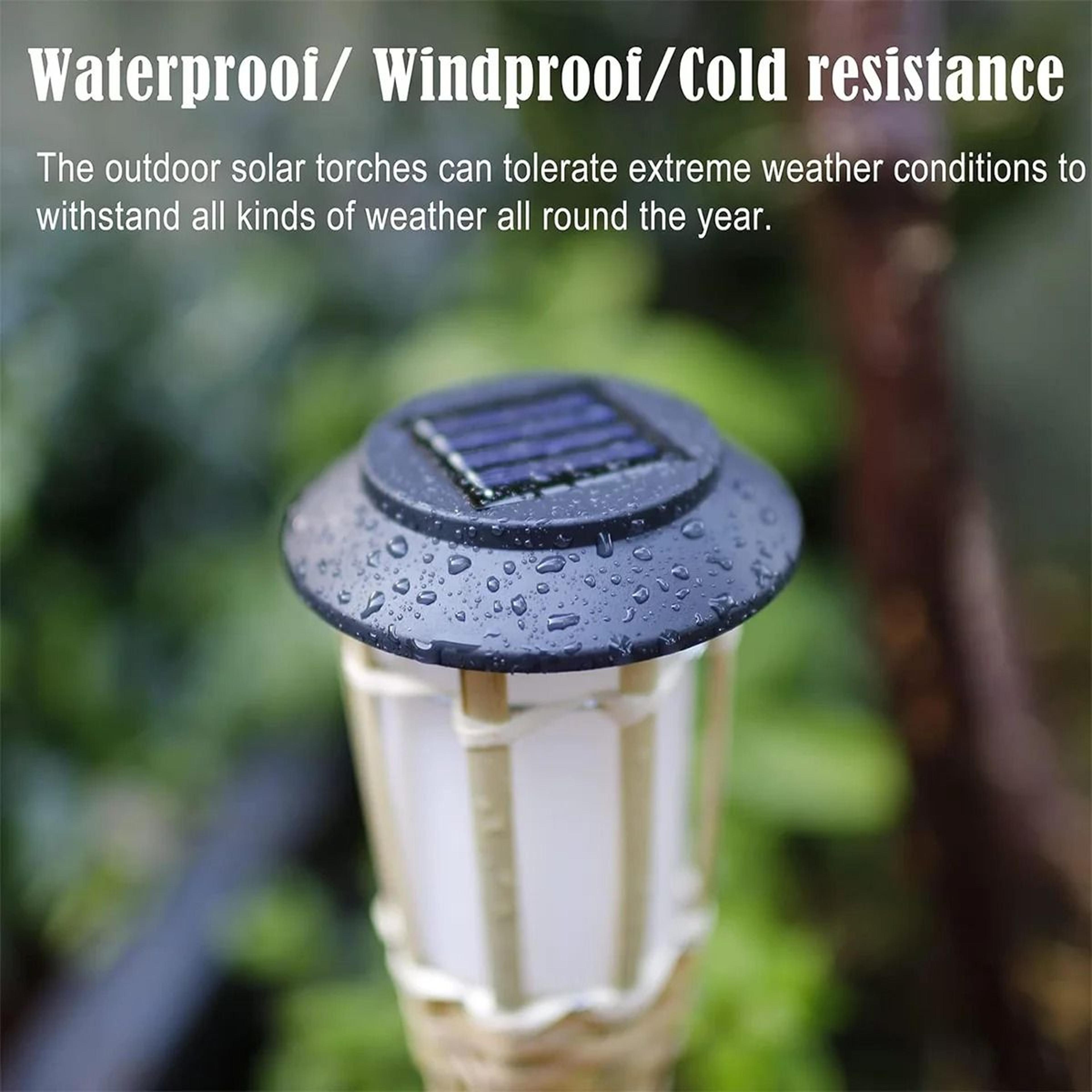 Solar Flickering Flame Torch Light Outdoor Garden Bamboo Pathway Decoration 4