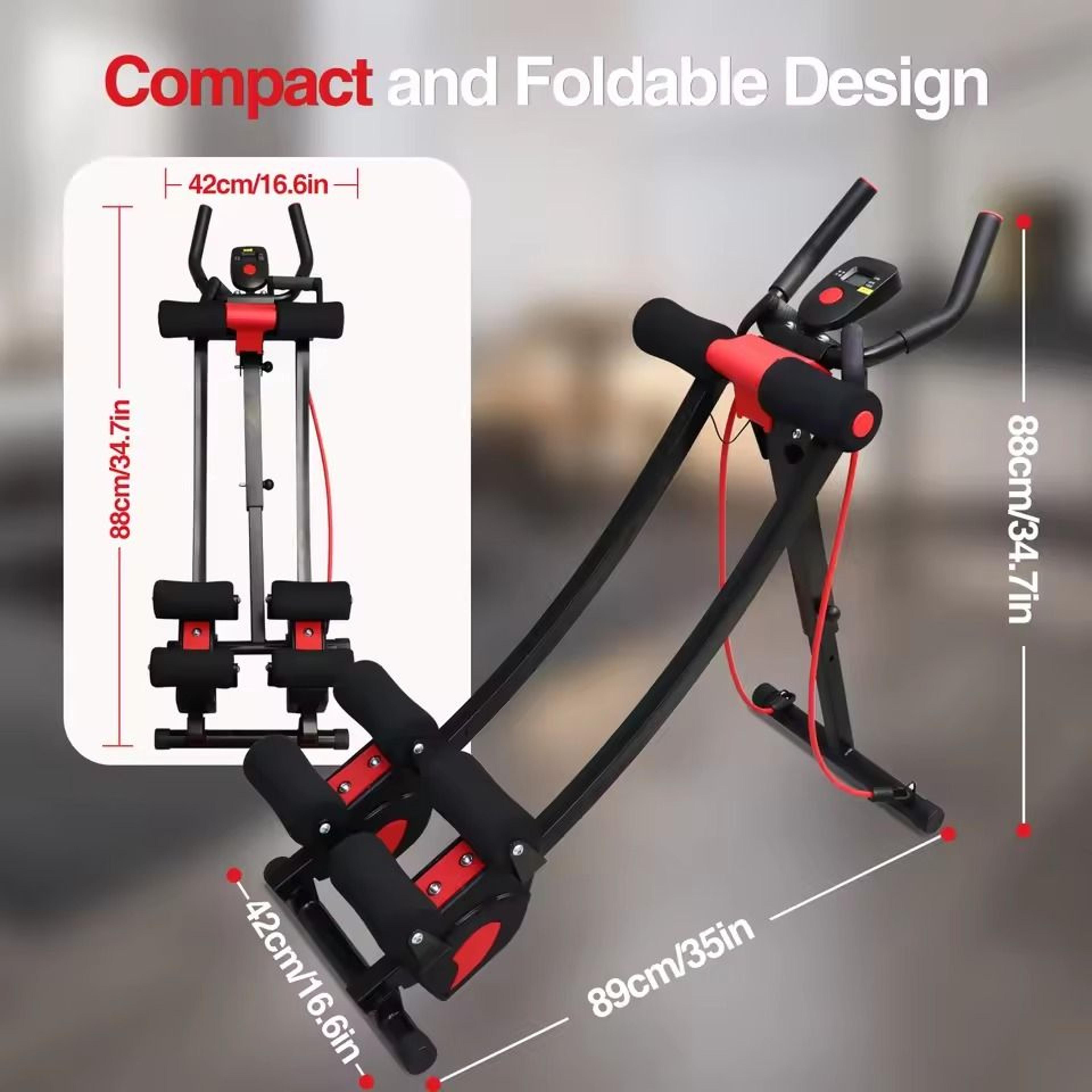 Dual Track Fitness Ab Machine Adjustable Home Ab Cruncher And Waist Trainer 1
