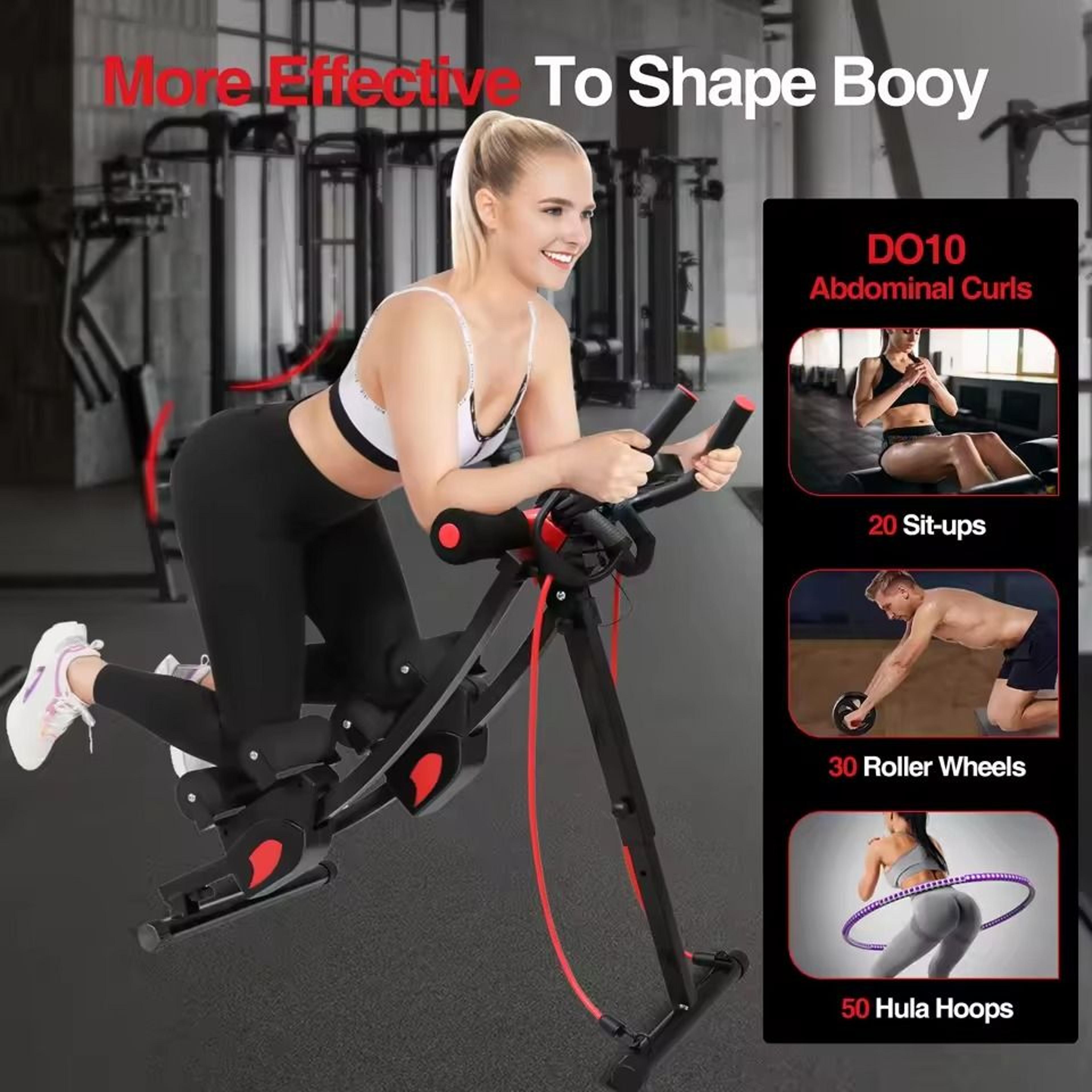 Dual Track Fitness Ab Machine Adjustable Home Ab Cruncher And Waist Trainer 5
