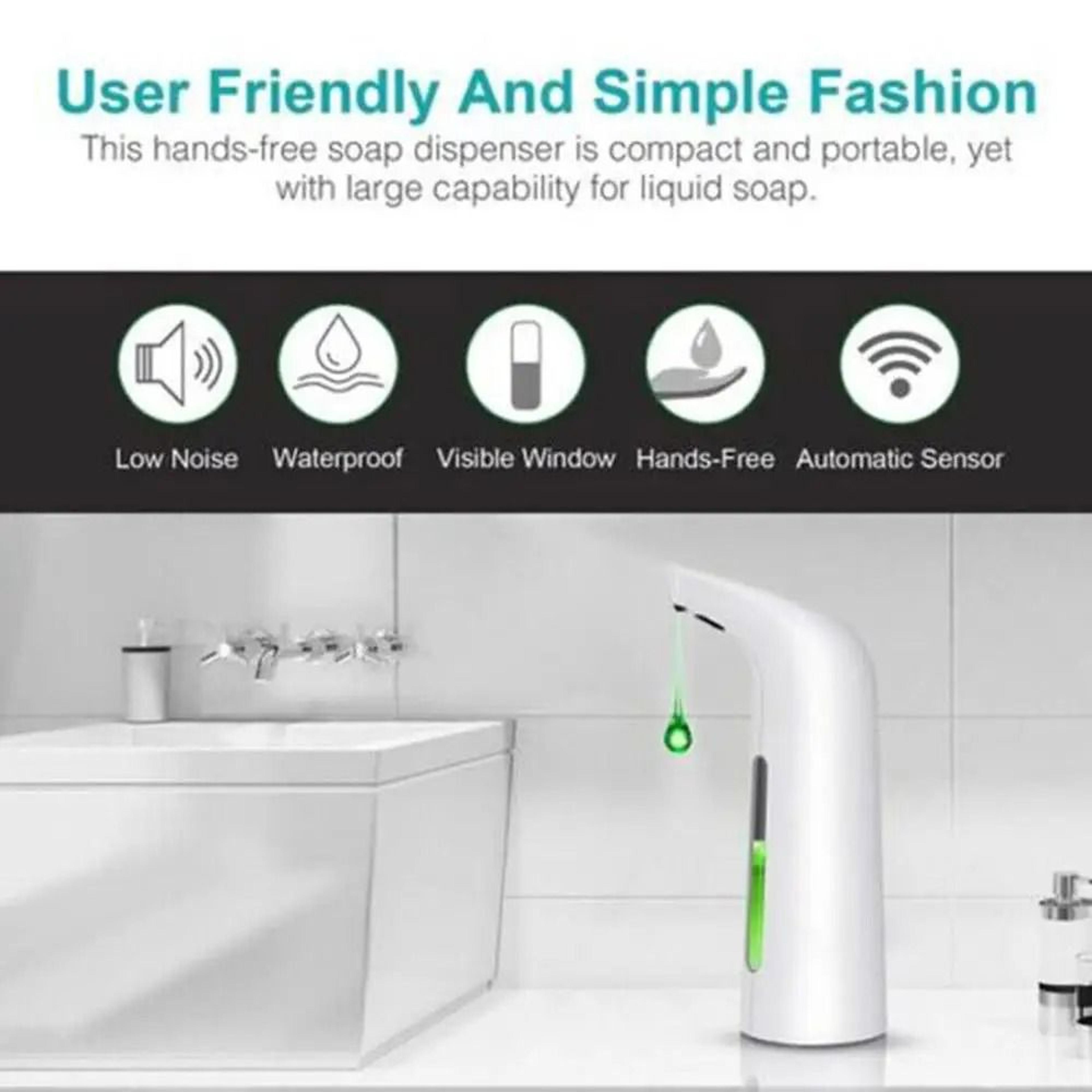 Automatic Soap Sanitiser Dispenser Handsfree Infrared Sensor 400ml Touchless Countertop Dispenser 1