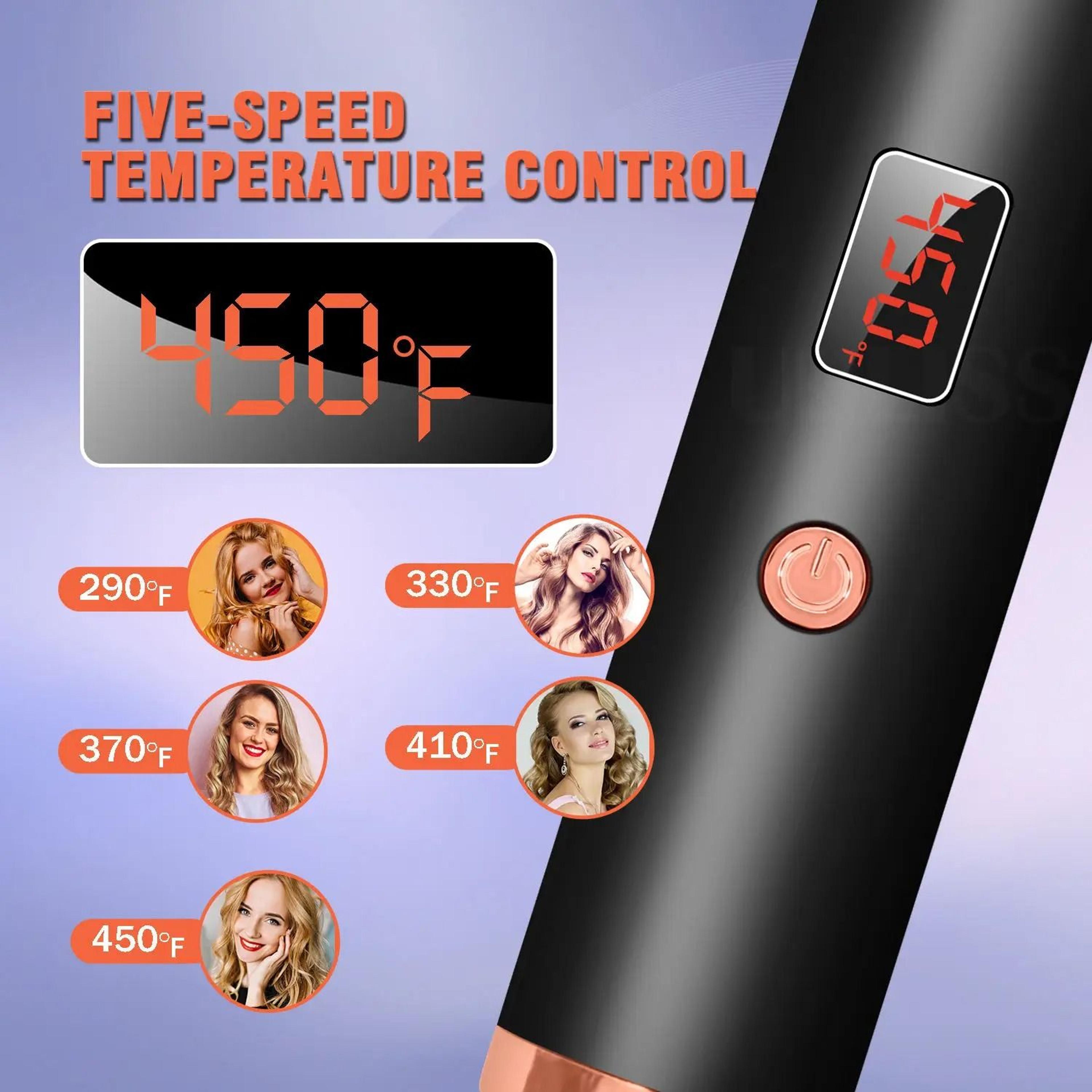 Hair Curler Rotating Brush Heat Hair Straightener Hot Comb Round Brush 2