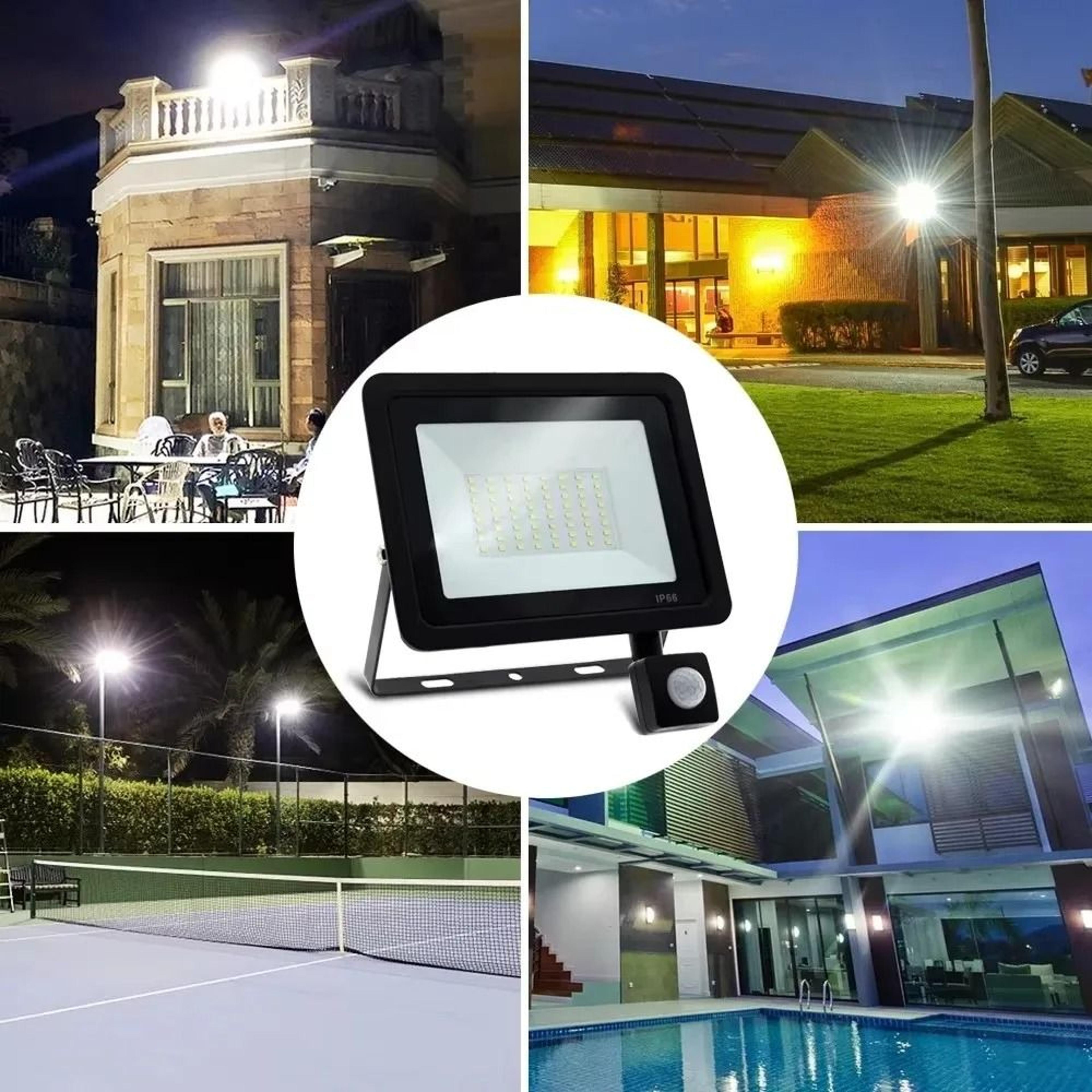 LED Outdoor Floodlight With Or Without Motion Sensor Waterproof Garden Wall Light 5